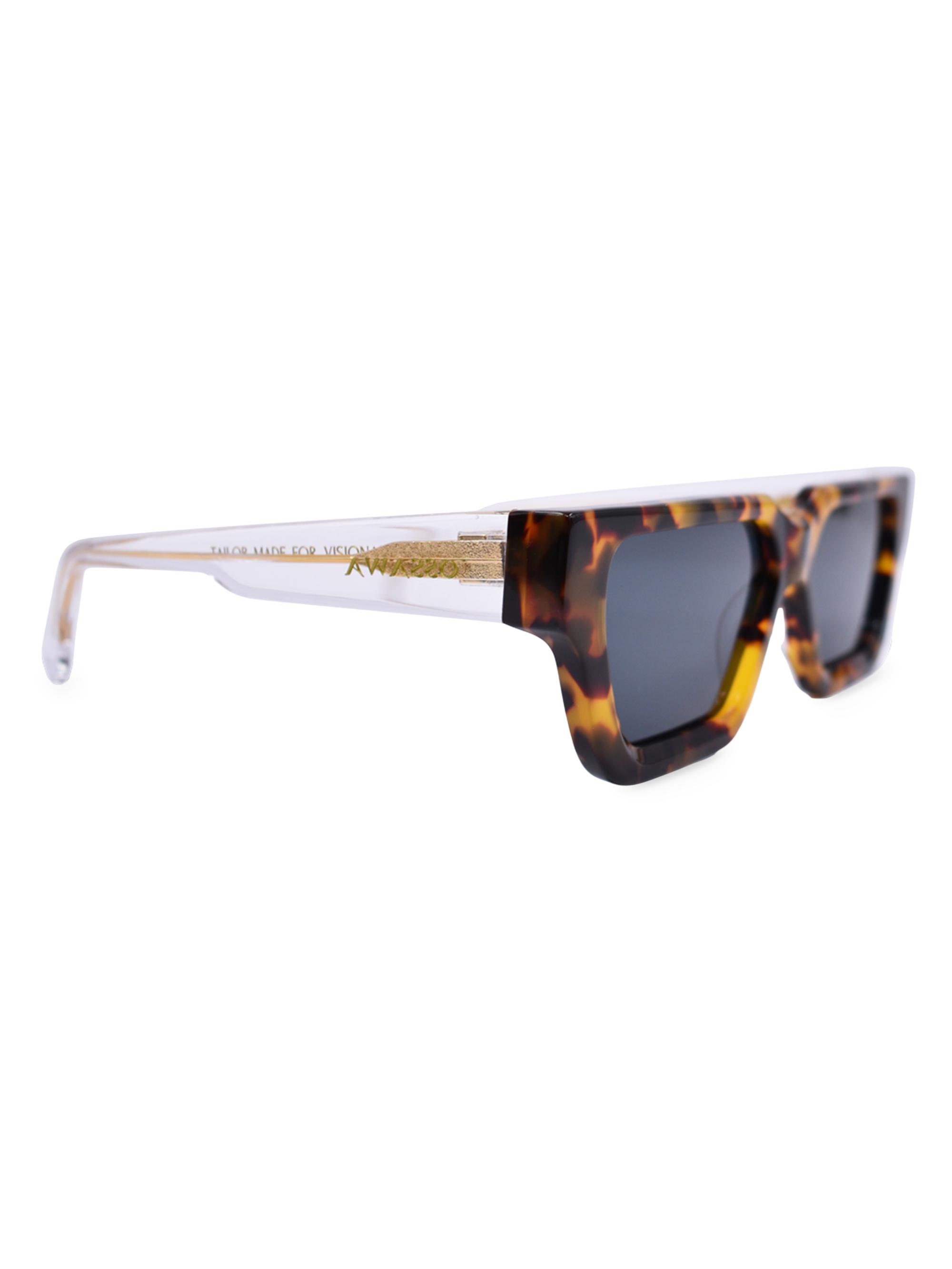 OSSAWA Men's Soul V2 Leopard 54MM Rectangular Sunglasses - Leopard Quartz Smoke