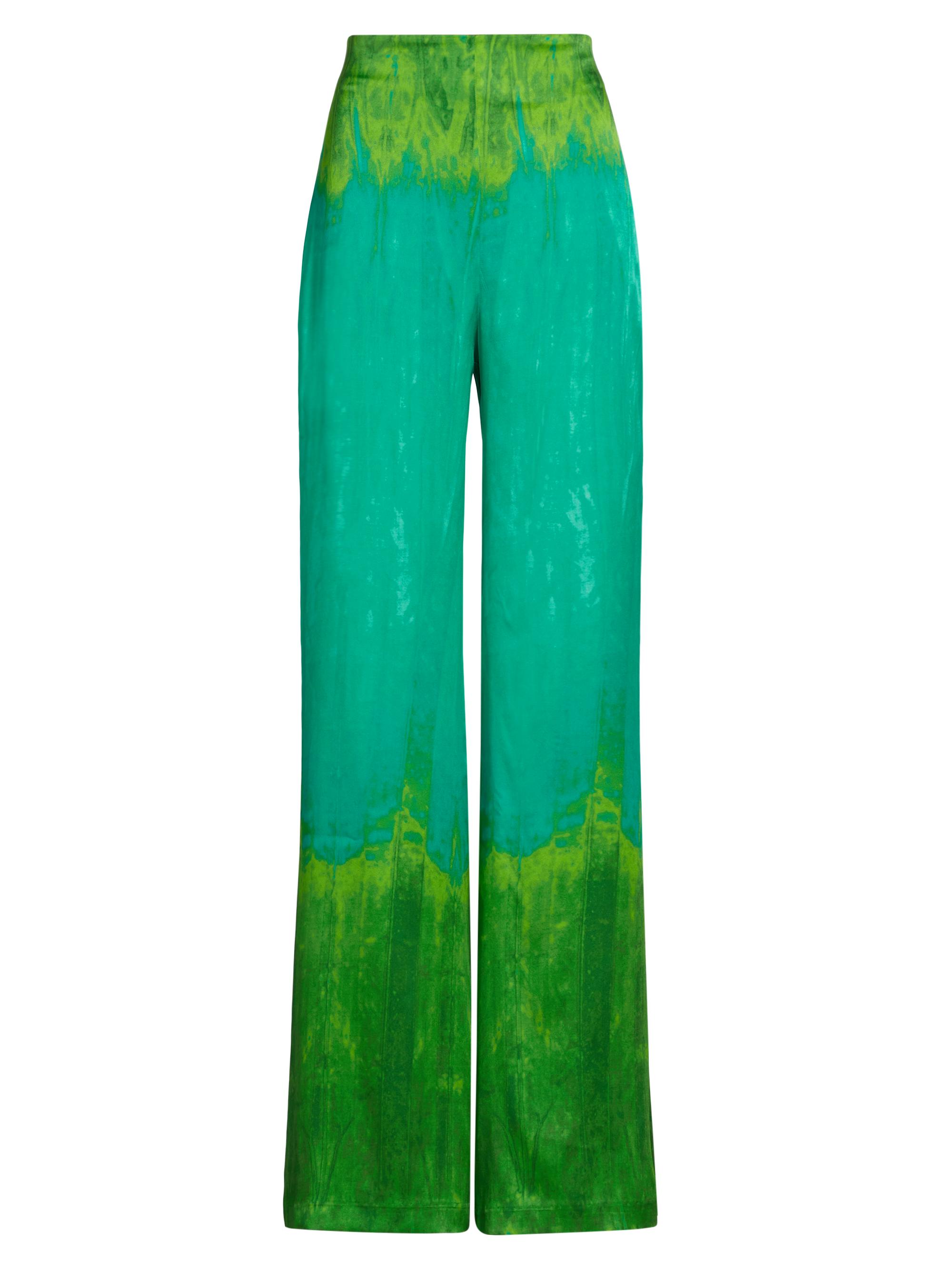 Silvia Tcherassi Women's Andie Ombré Silk Pants - Juniper Green