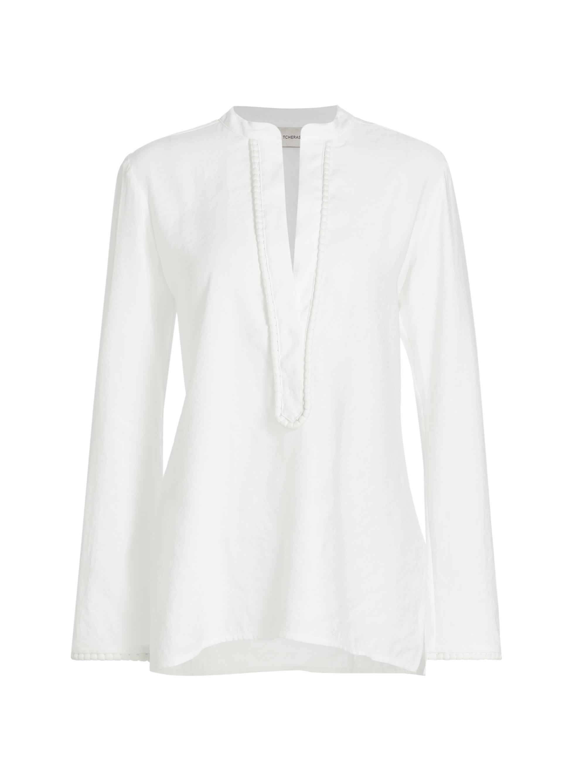 Silvia Tcherassi Women's Shera Long-Sleeve Blouse - White