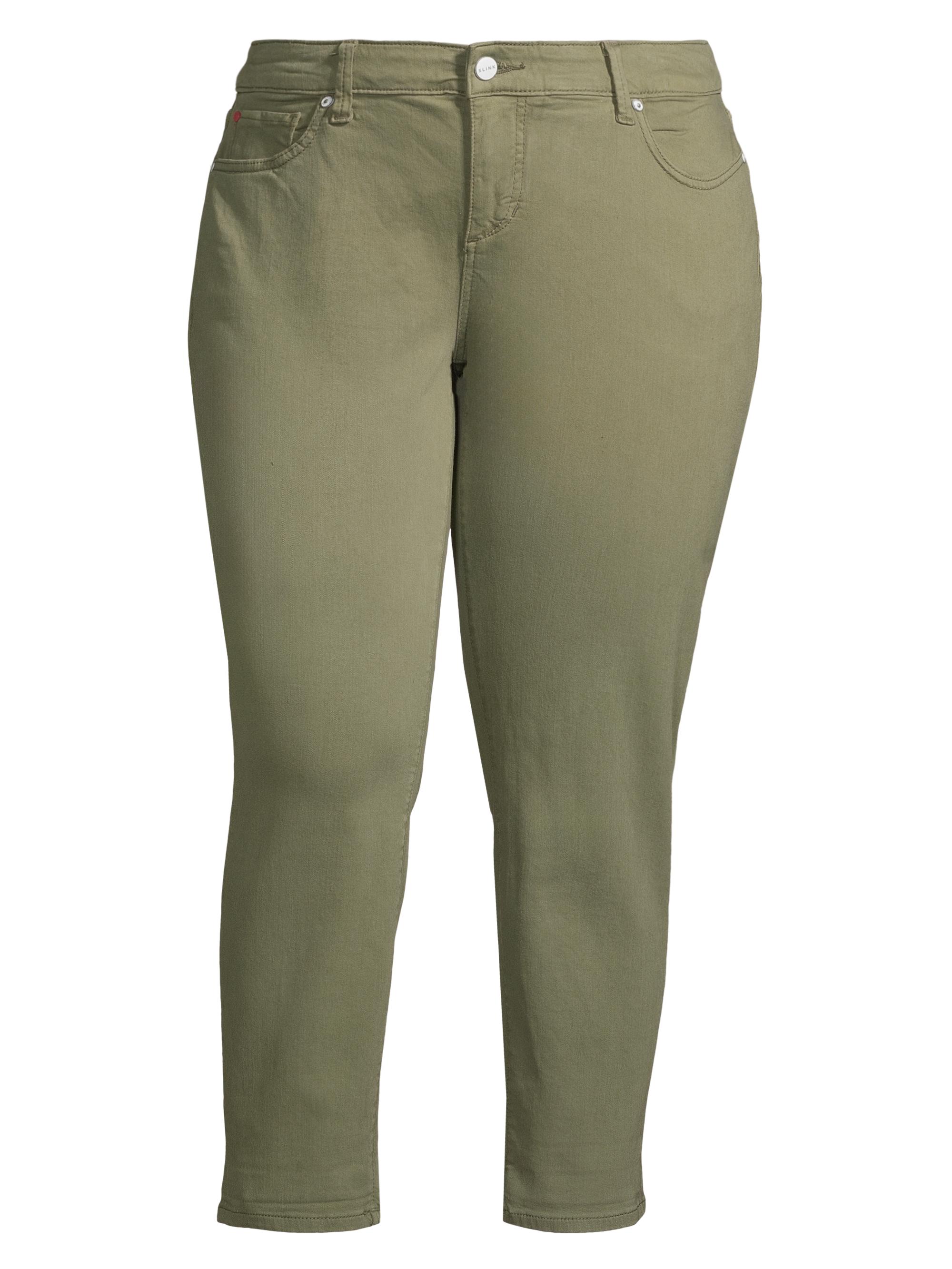 Slink Jeans Women's Medium-Rise Boyfriend Jeans - Pine