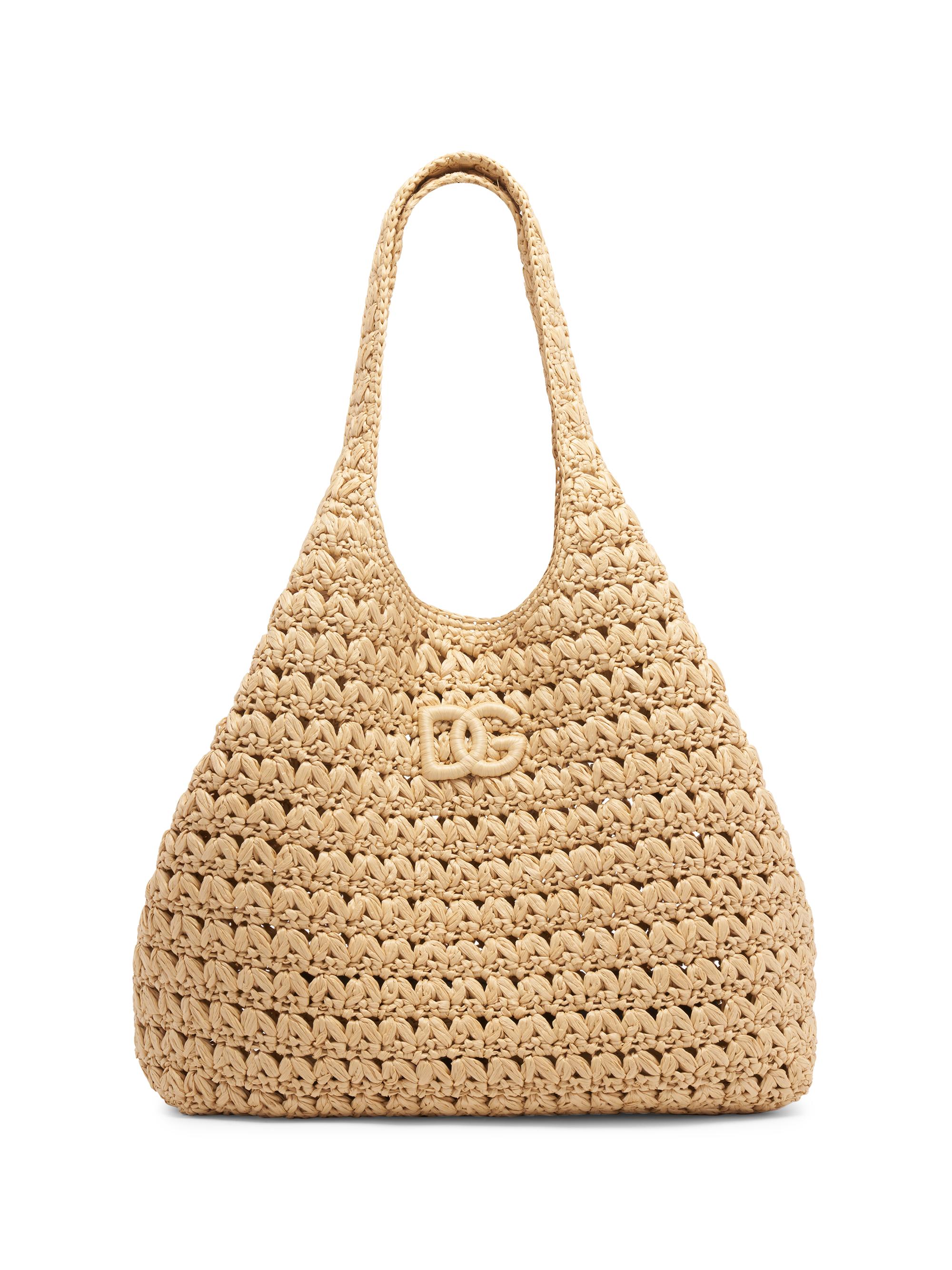Dolce & Gabbana Women's 3.5 Raffia Logo Tote Bag - Natural