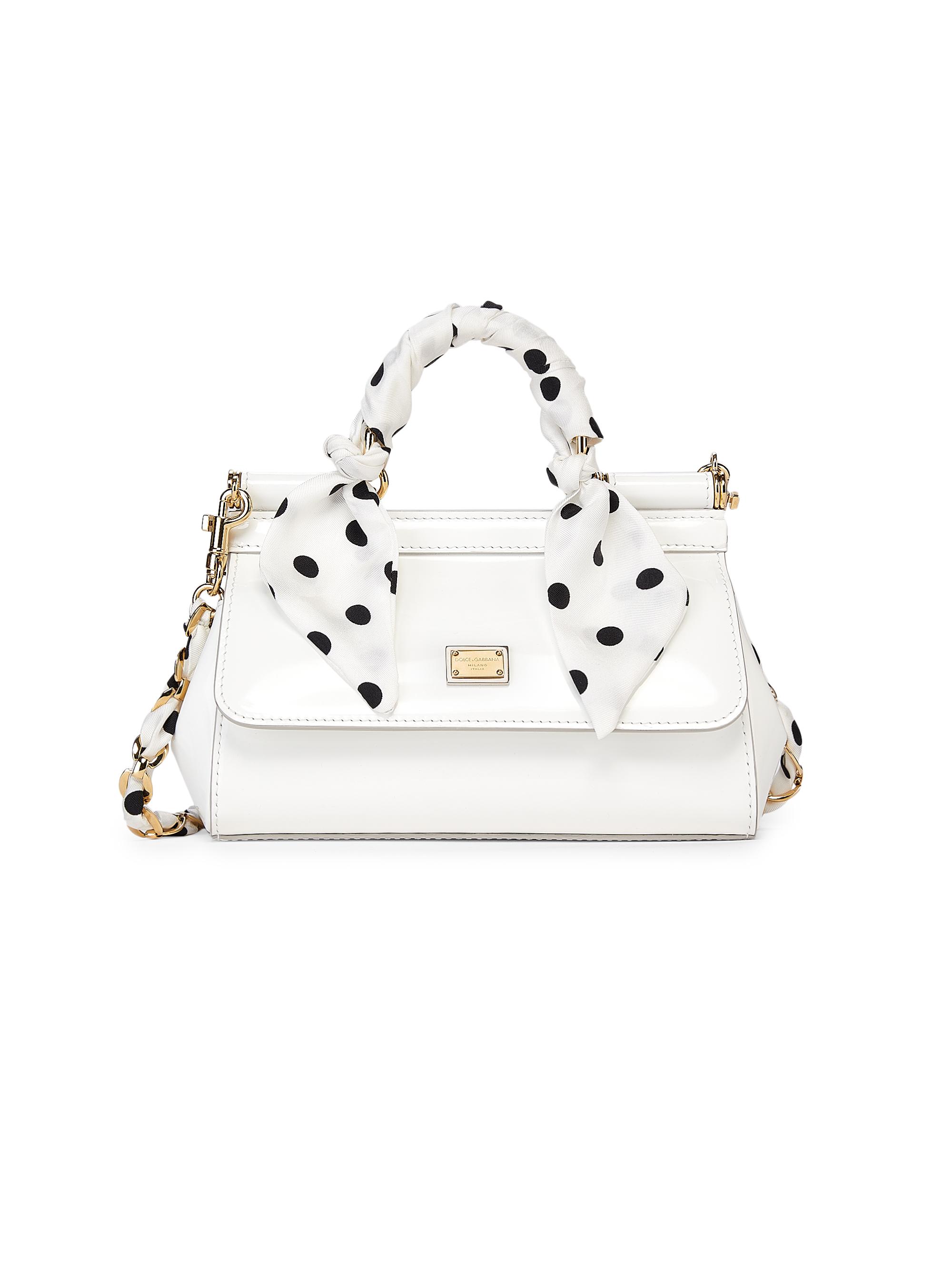 Dolce&Gabbana Mini Sicily Patent Leather Top Handle Bag | Saks