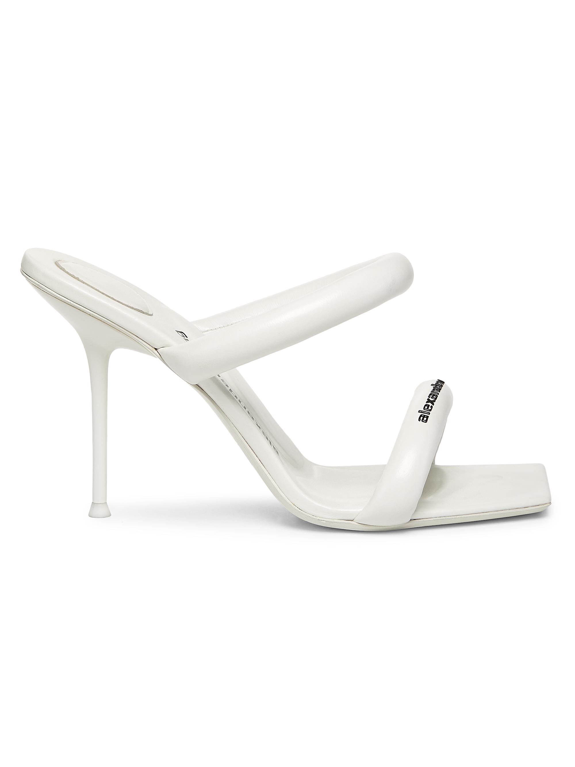 Alexander Wang Women's Julie 105MM Leather Tubular Sandals - White