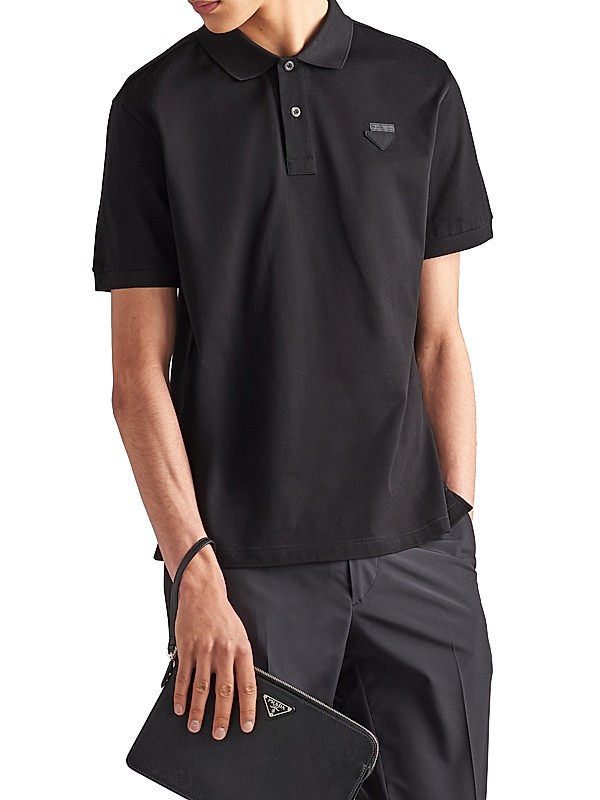 Shop Prada Piqué Polo Shirt | Saks Fifth Avenue Shop Prada Piqué Polo Shirt | Saks Fifth Avenue