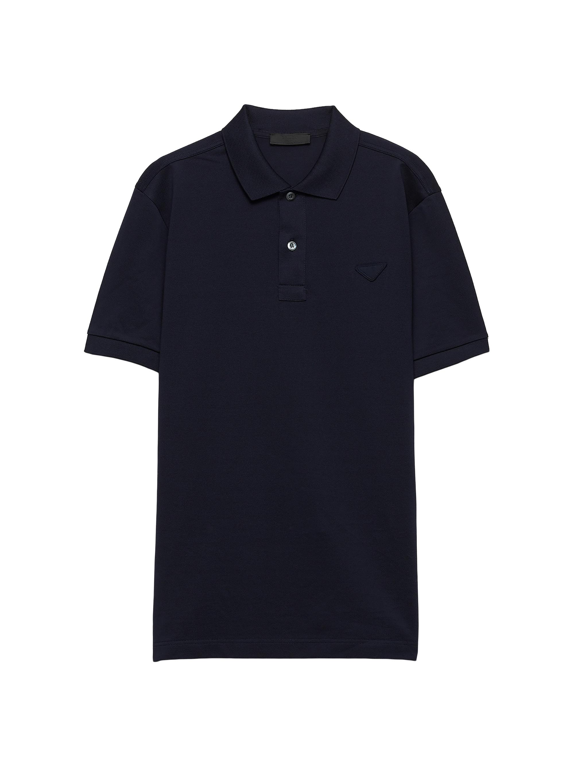 Prada Men's Piqué Polo Shirt - Dark Blue