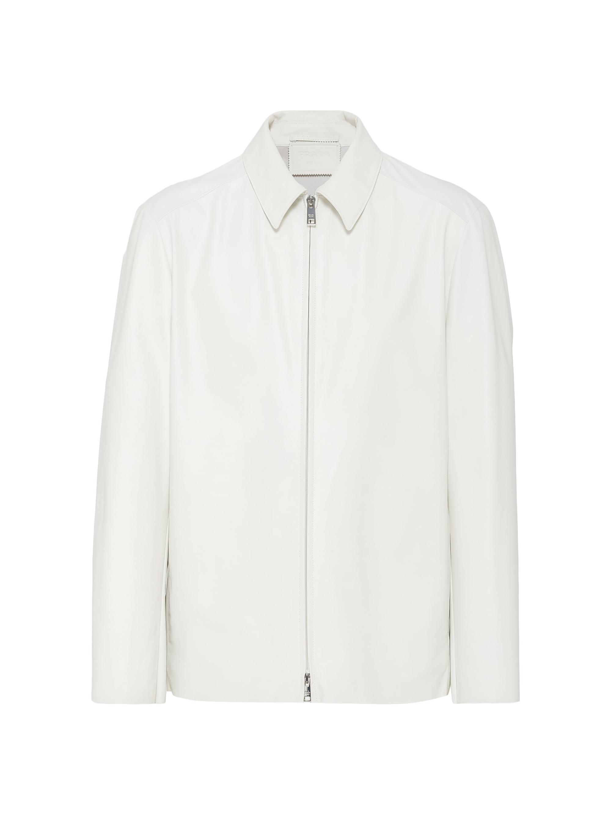 Prada Men's Leather Blouson Jacket - White