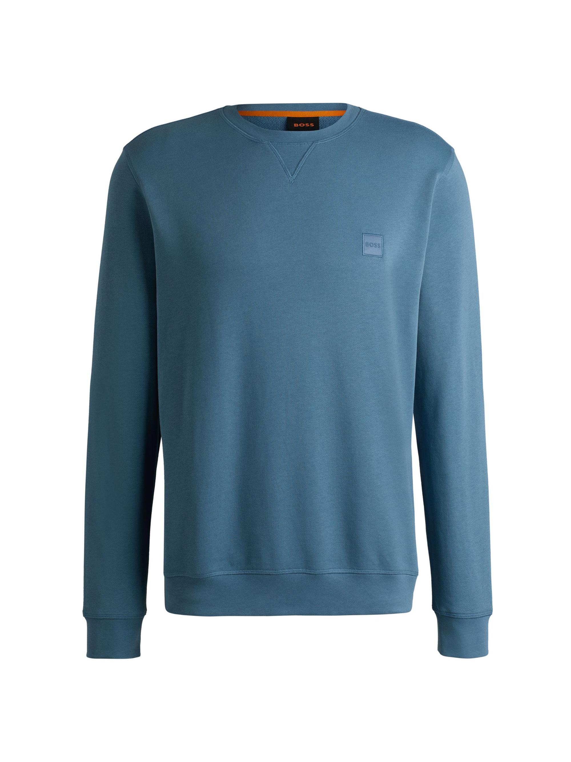 BOSS Men's Cotton-Terry Relaxed-Fit Sweatshirt - Beige