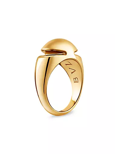 BVLGARI Cabochon 18K Yellow Gold Ring