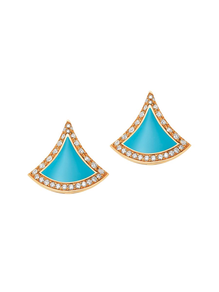 BVLGARI Divas' Dream 18K Yellow Gold, Turquoise & 0.10 TCW Diamond