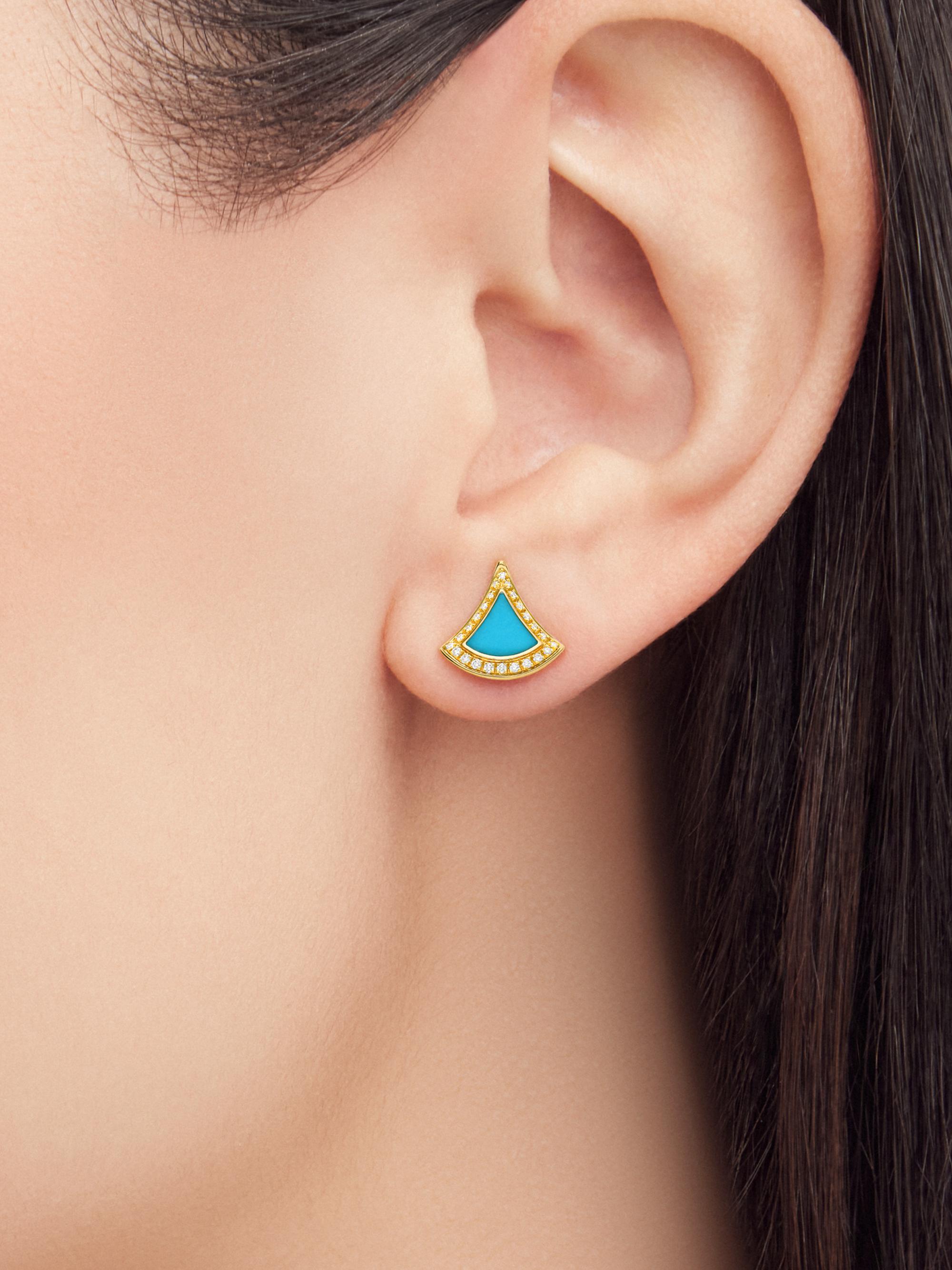 BVLGARI Divas' Dream 18K Yellow Gold, Turquoise & 0.10 TCW Diamond