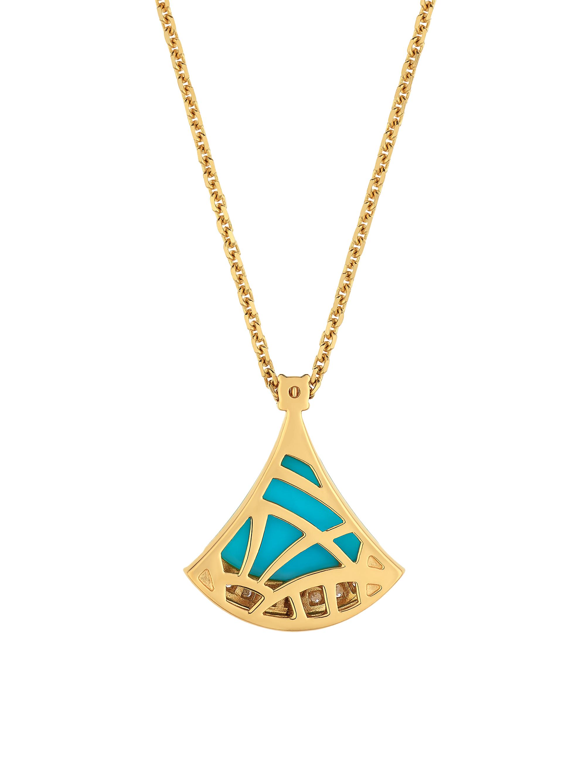 BVLGARI Divas' Dream 18K Yellow Gold, Turquoise & 0.13 TCW Diamond