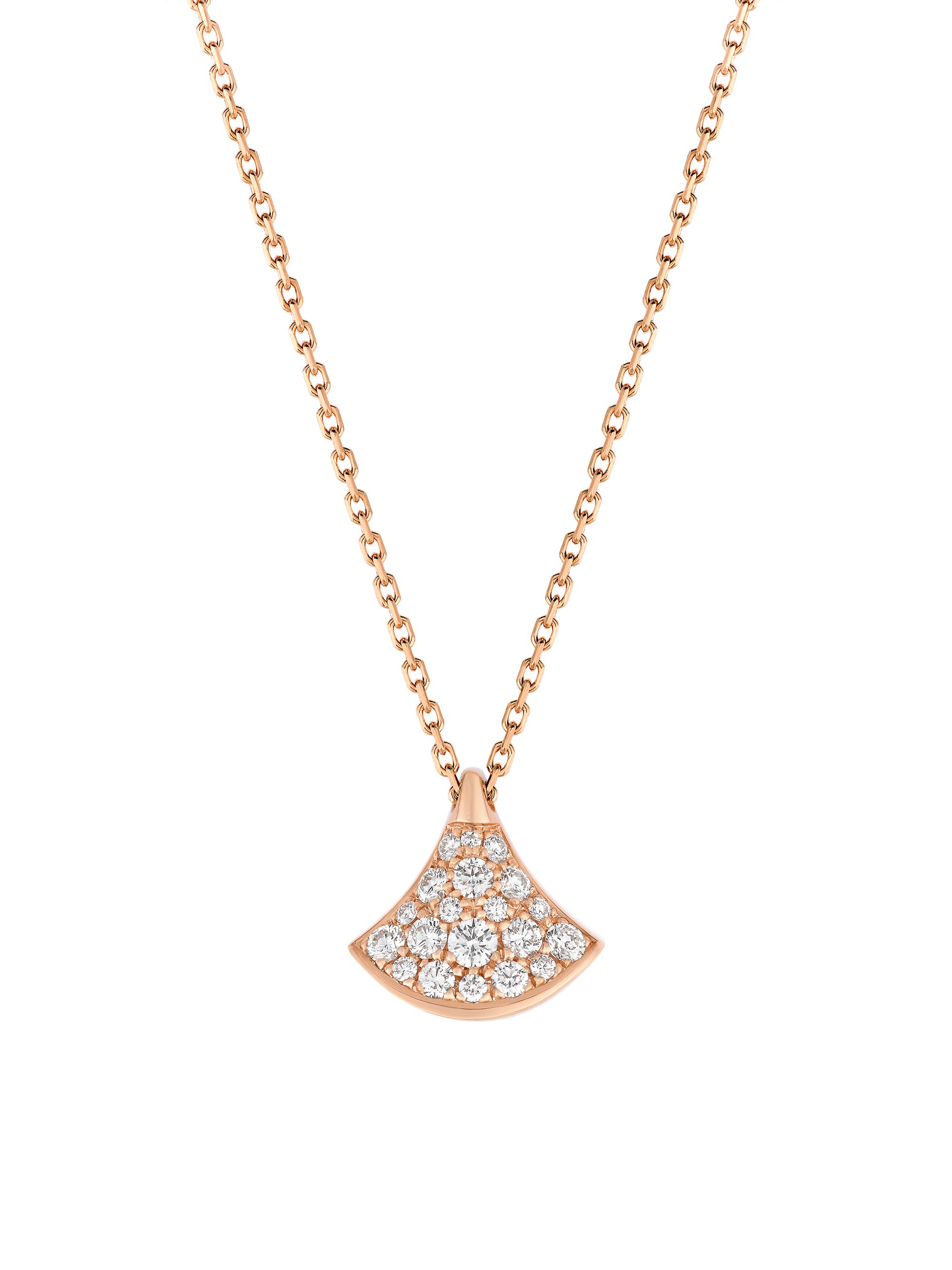 BVLGARI Women's Divas' Dream 18K Rose Gold & 0.19 TCW Diamond Pendant Necklace - Pink Gold