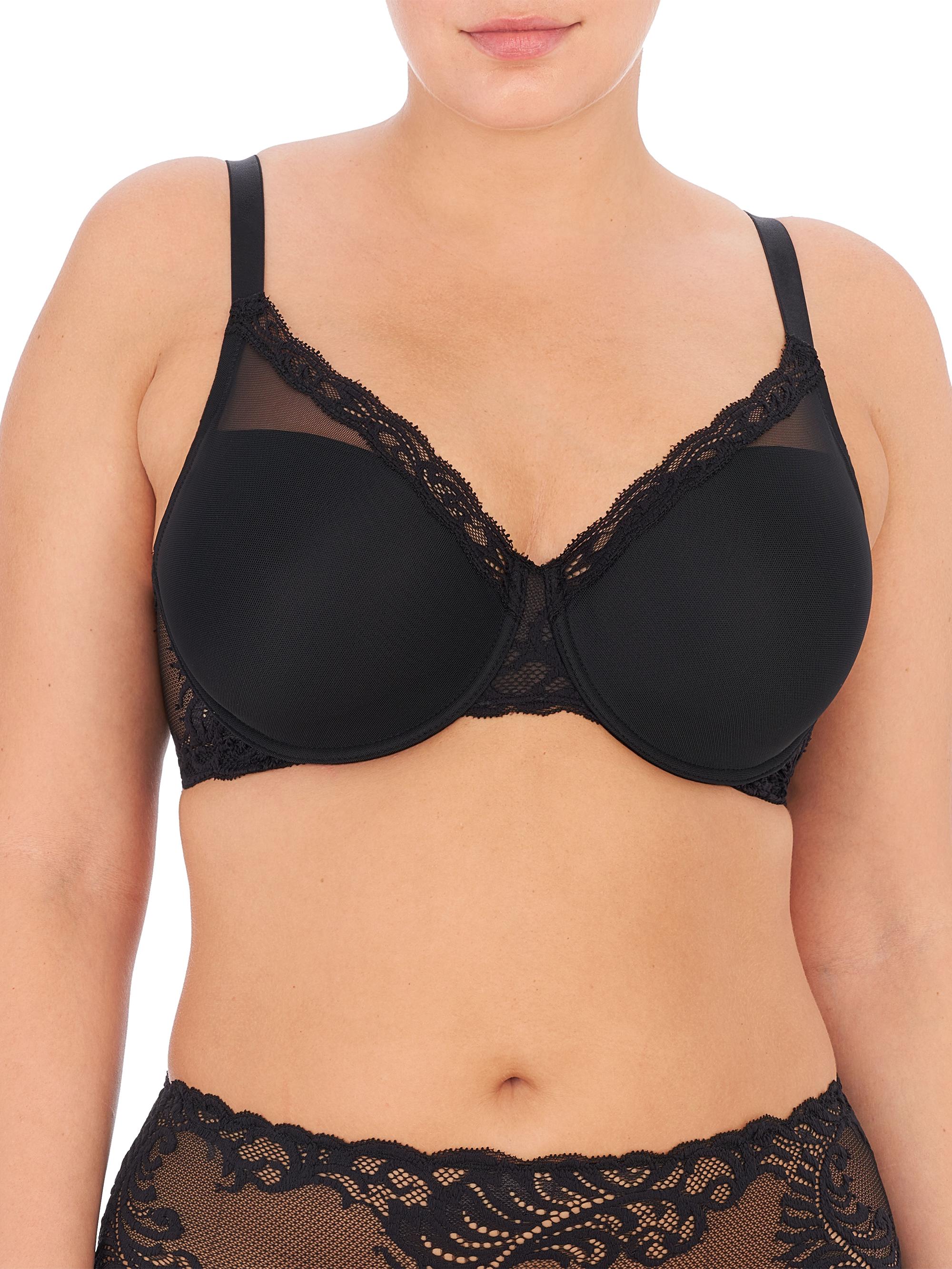 Natori Women's Feathers Full Figure Plunge T-Shirt Bra - Black
