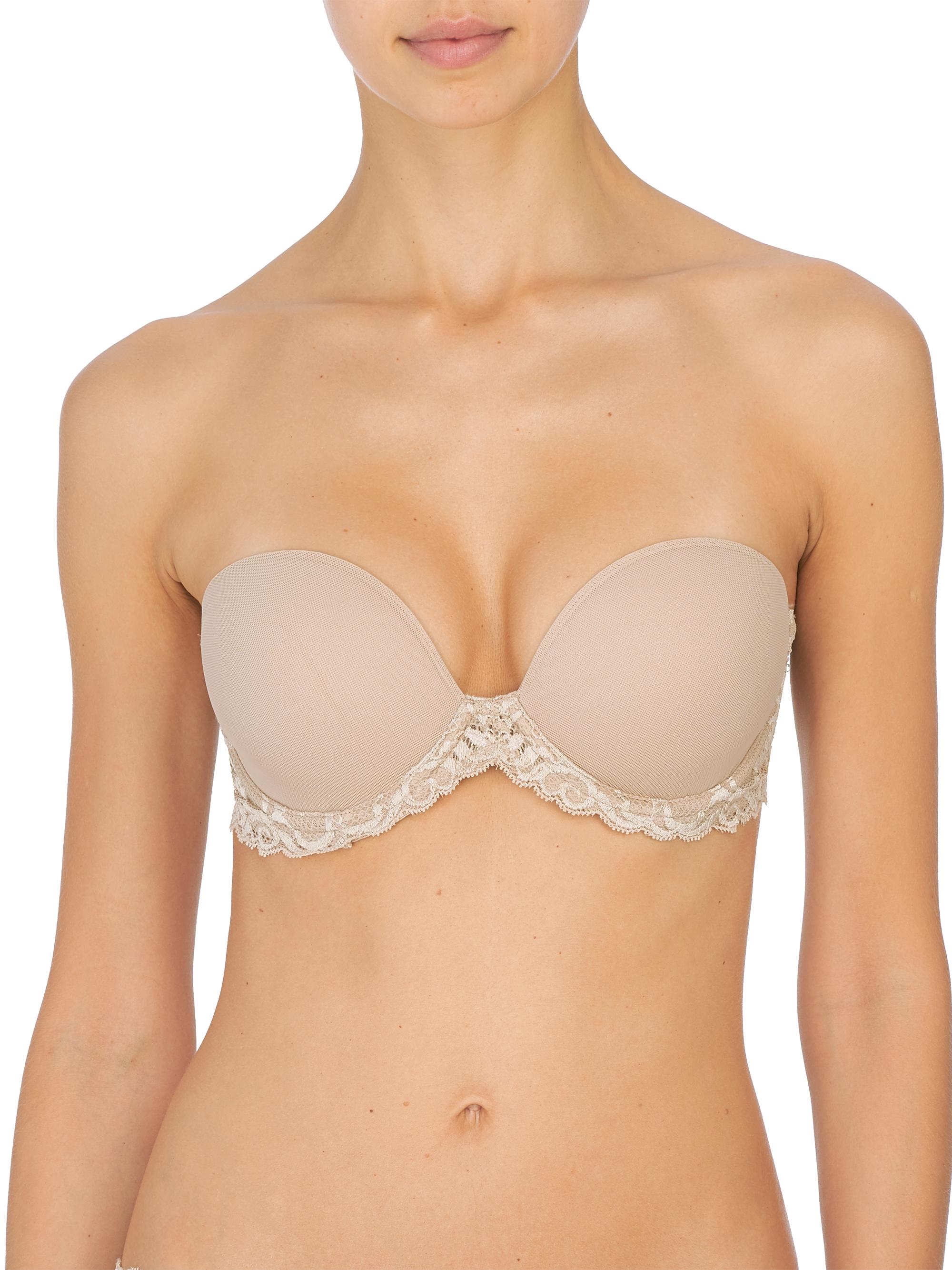 Natori Women's Feathers Plunge Strapless Bra - Cafe