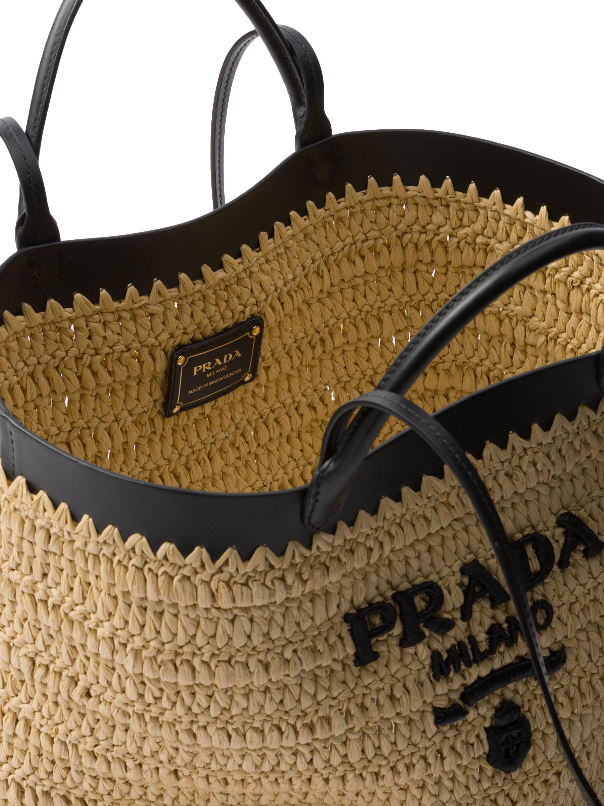 Prada Medium Crochet and Leather Tote Bag | Saks Fifth Avenue