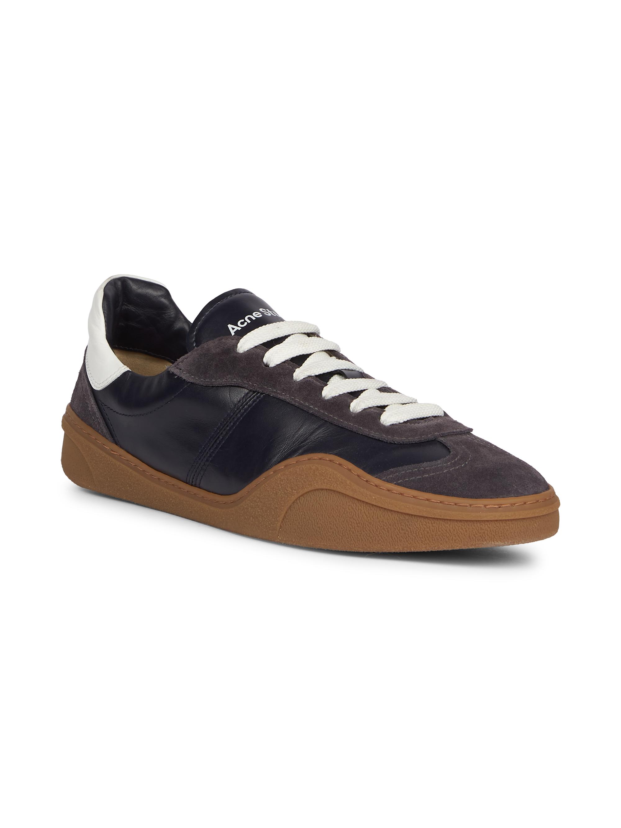 Acne Studios Bars M Leather Low-Top Sneakers | Saks Fifth Avenue