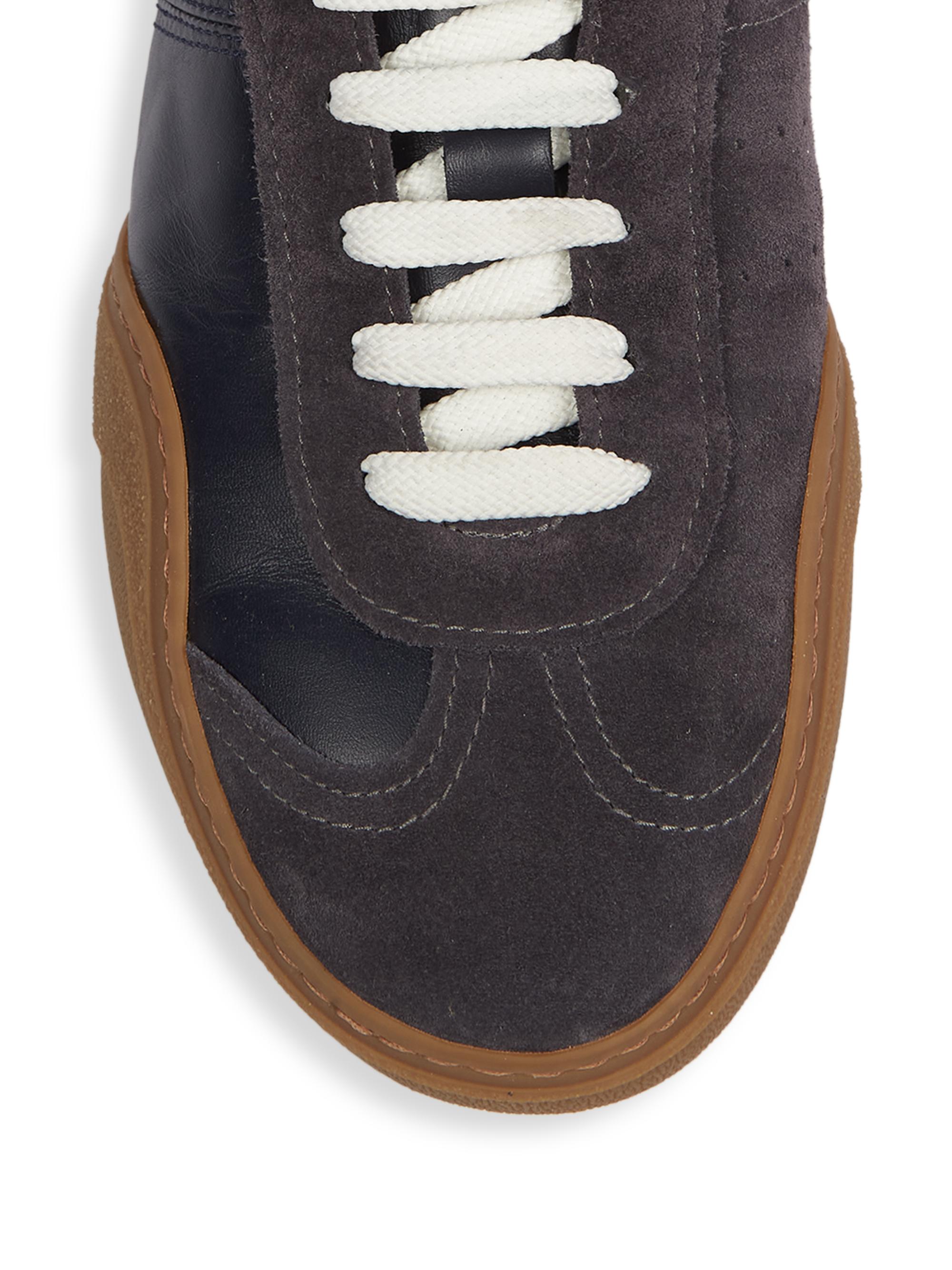 Acne Studios Bars M Leather Low-Top Sneakers | Saks Fifth Avenue