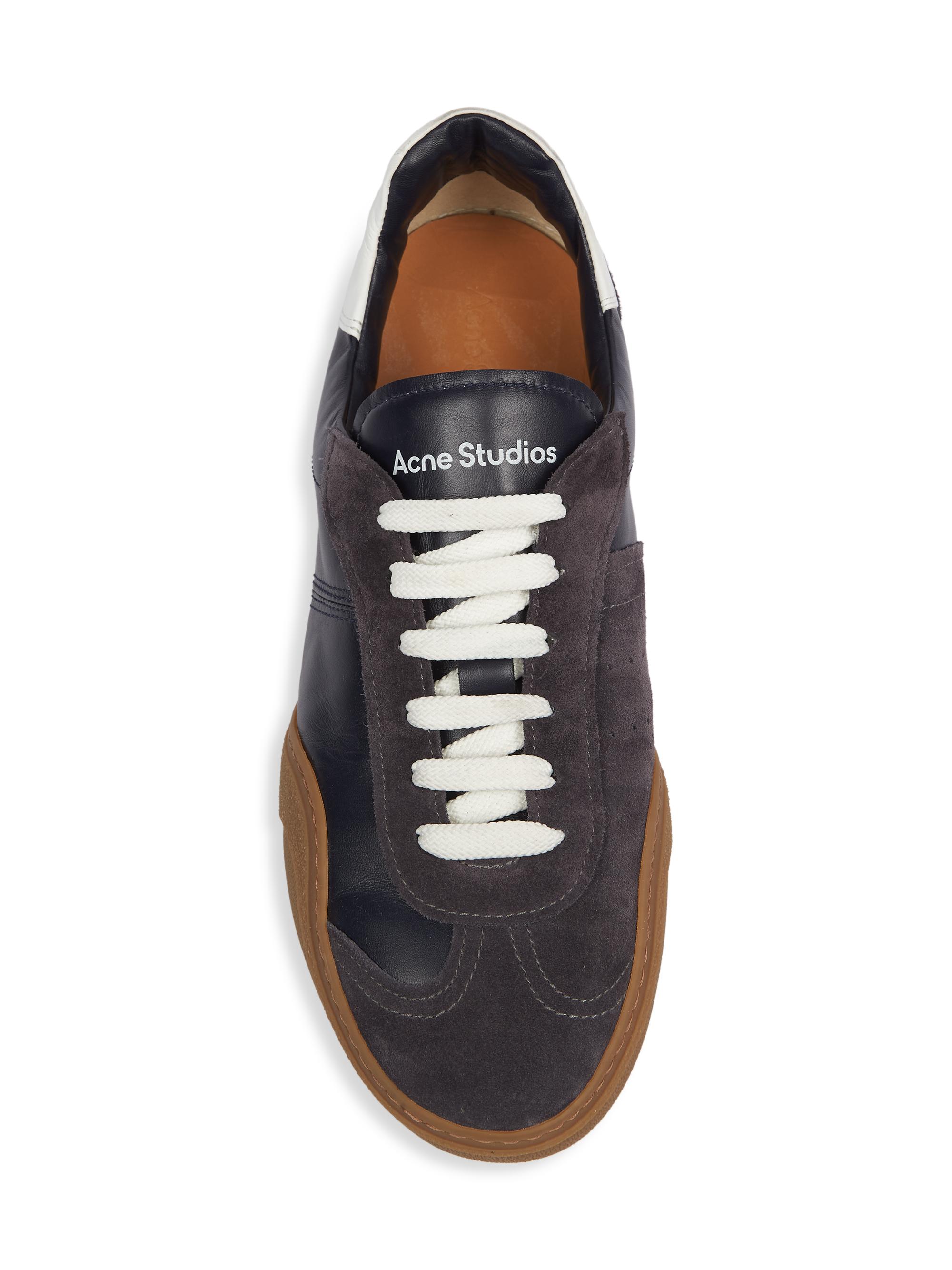 Acne Studios Bars M Leather Low-Top Sneakers | Saks Fifth Avenue