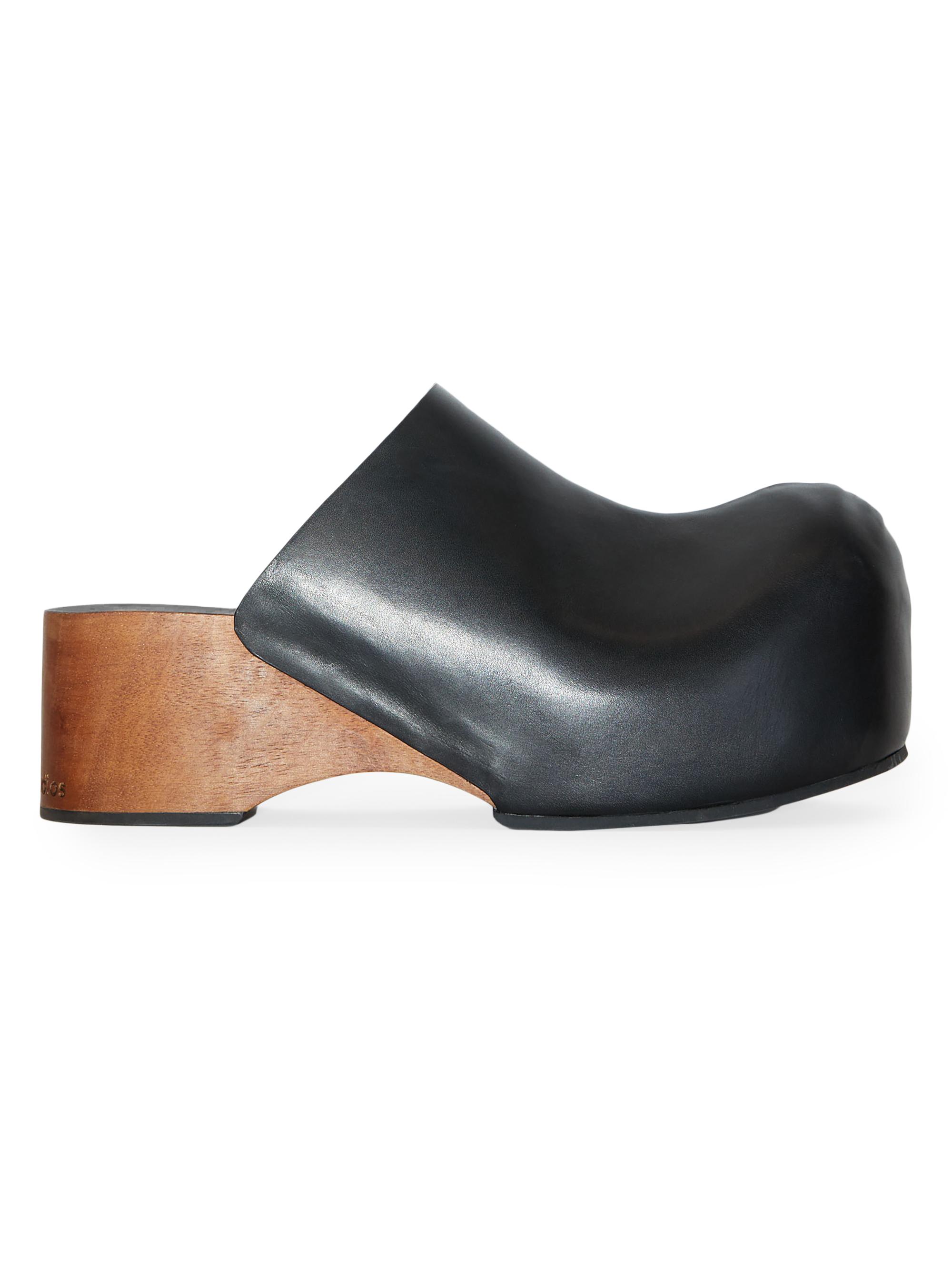 Acne Studios Barlo Logo Leather Clogs | Saks Fifth Avenue