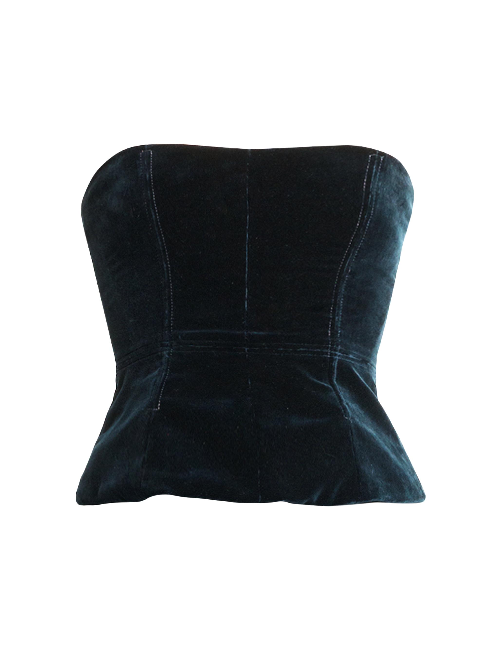TOM FORD Women's Velvet Strapless Corset Top - Black