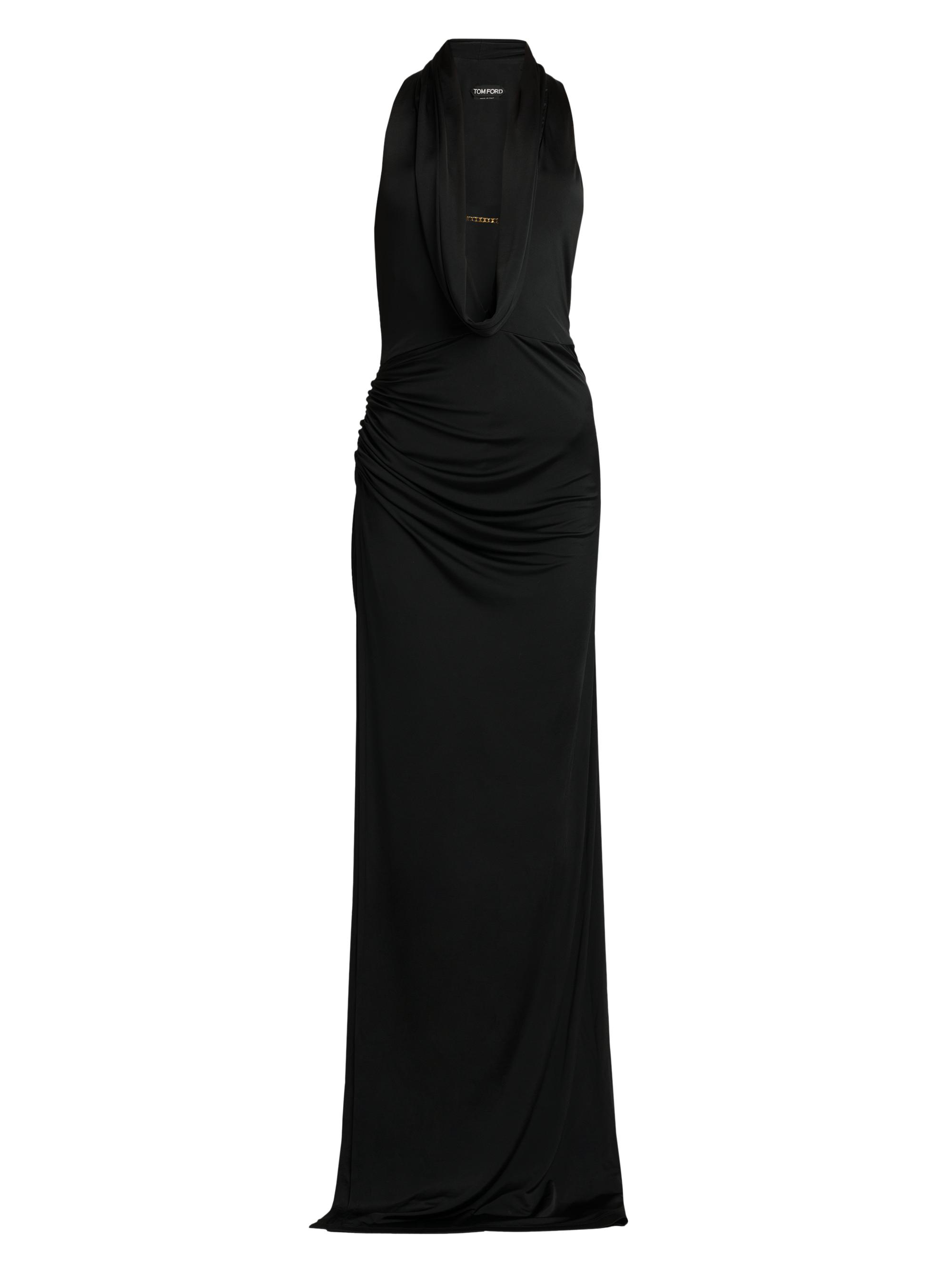 TOM FORD Women's Draped Jersey Gown - Black