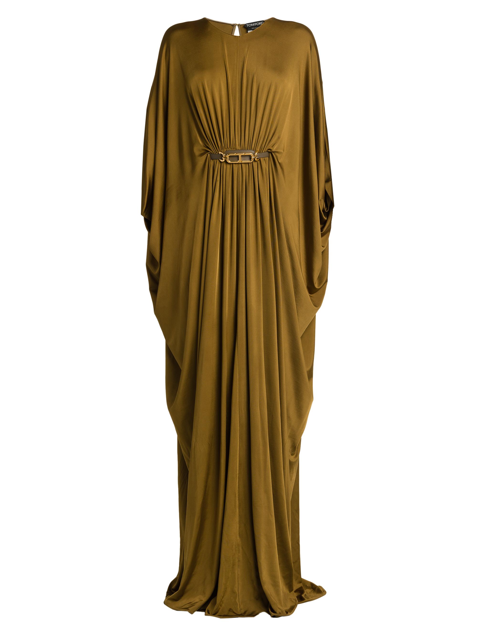 TOM FORD Women's Satin Stretch Jersey Kaftan Gown - Golden Acid