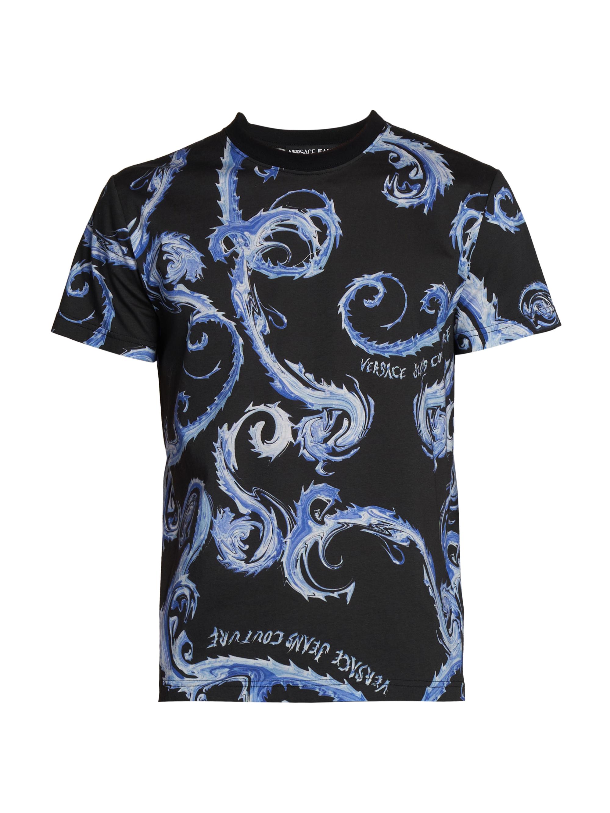 Versace Jeans Couture Men's Baroque Cotton T-Shirt - Nero Royal