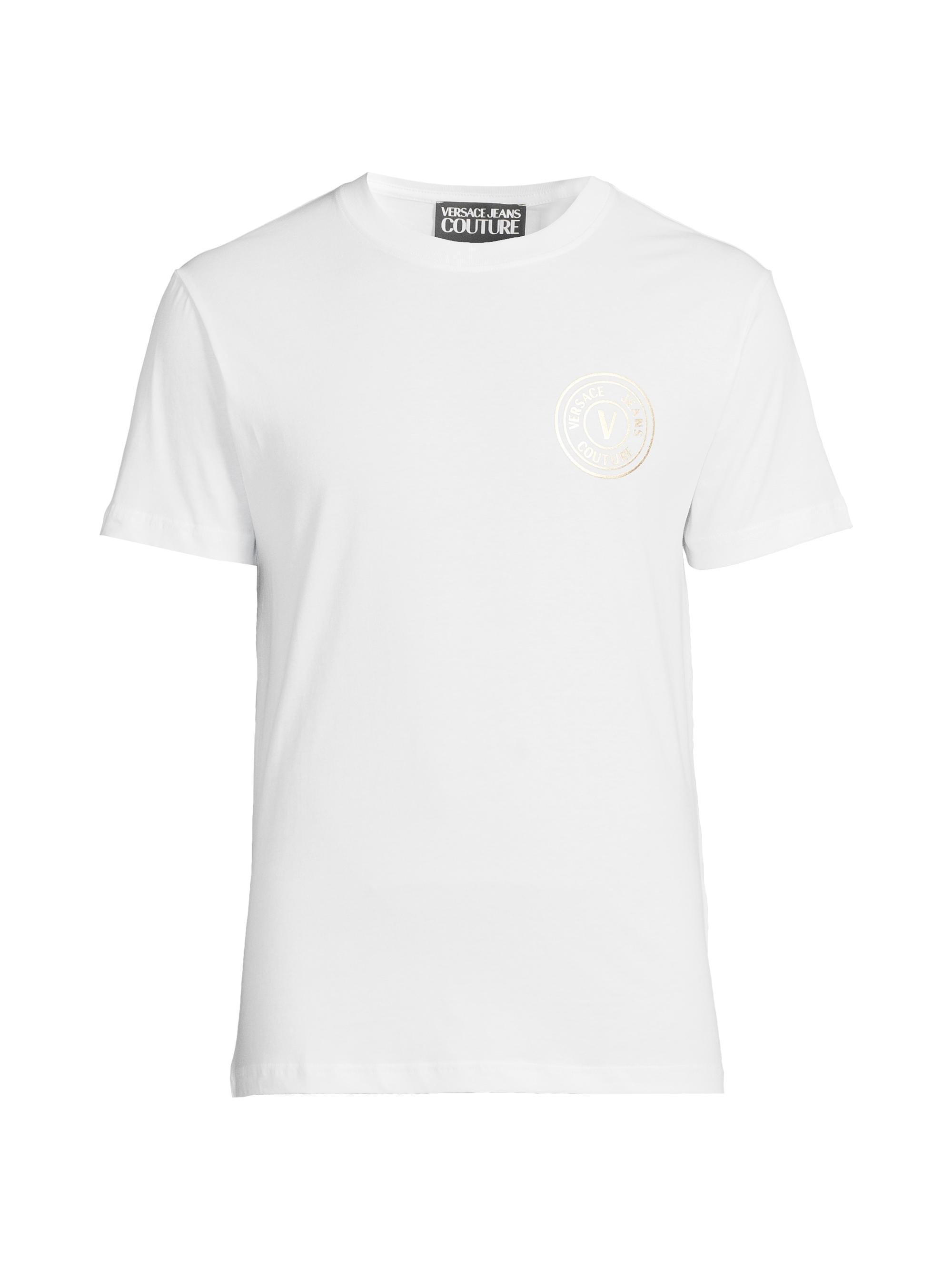 Versace Jeans Couture Men's Logo Cotton T-Shirt - White Gold