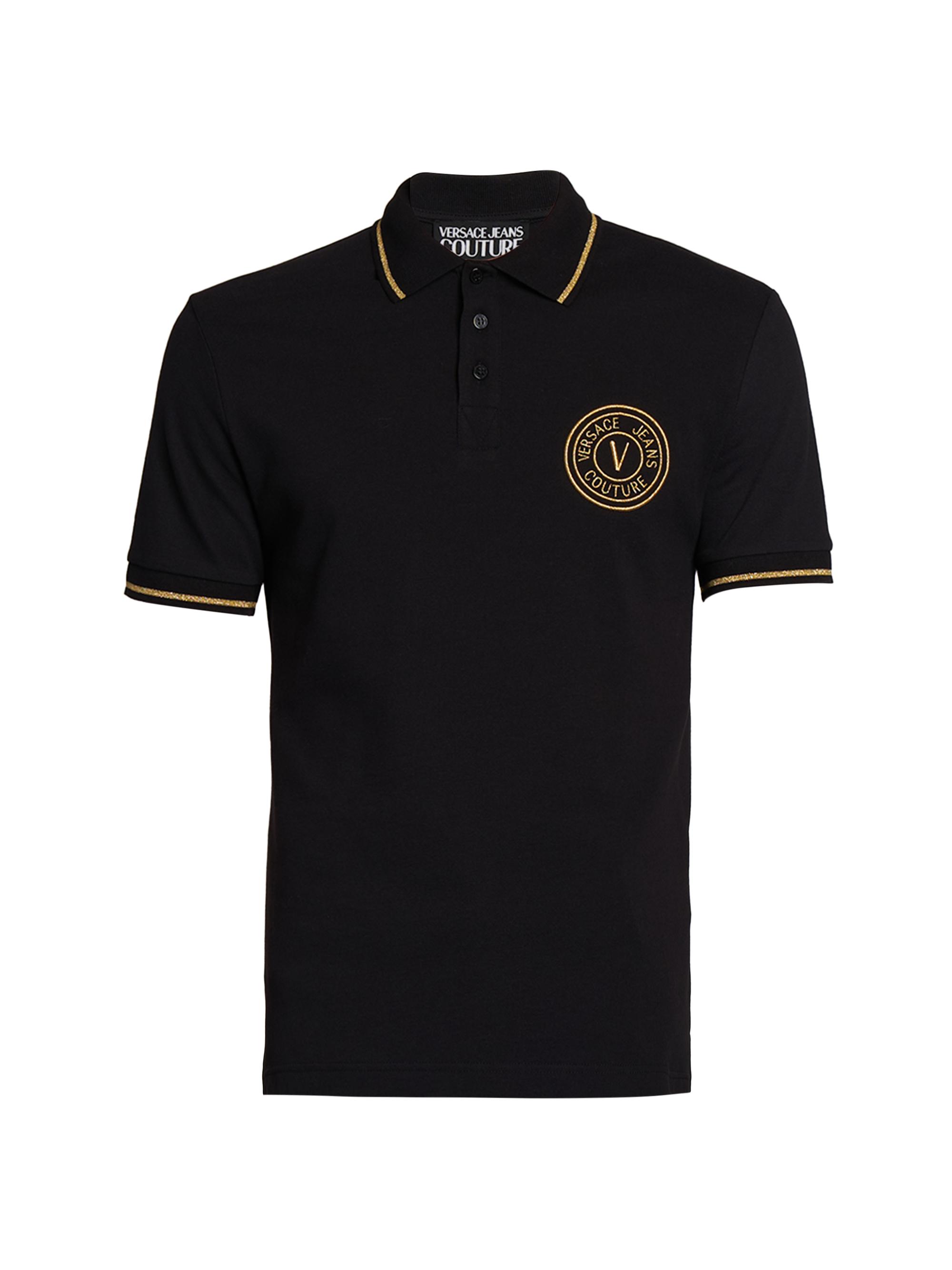 Versace Jeans Couture ゴルフウェア Versace Jeans Couture Logo Cotton Polo Shirt | Saks Fifth Avenue