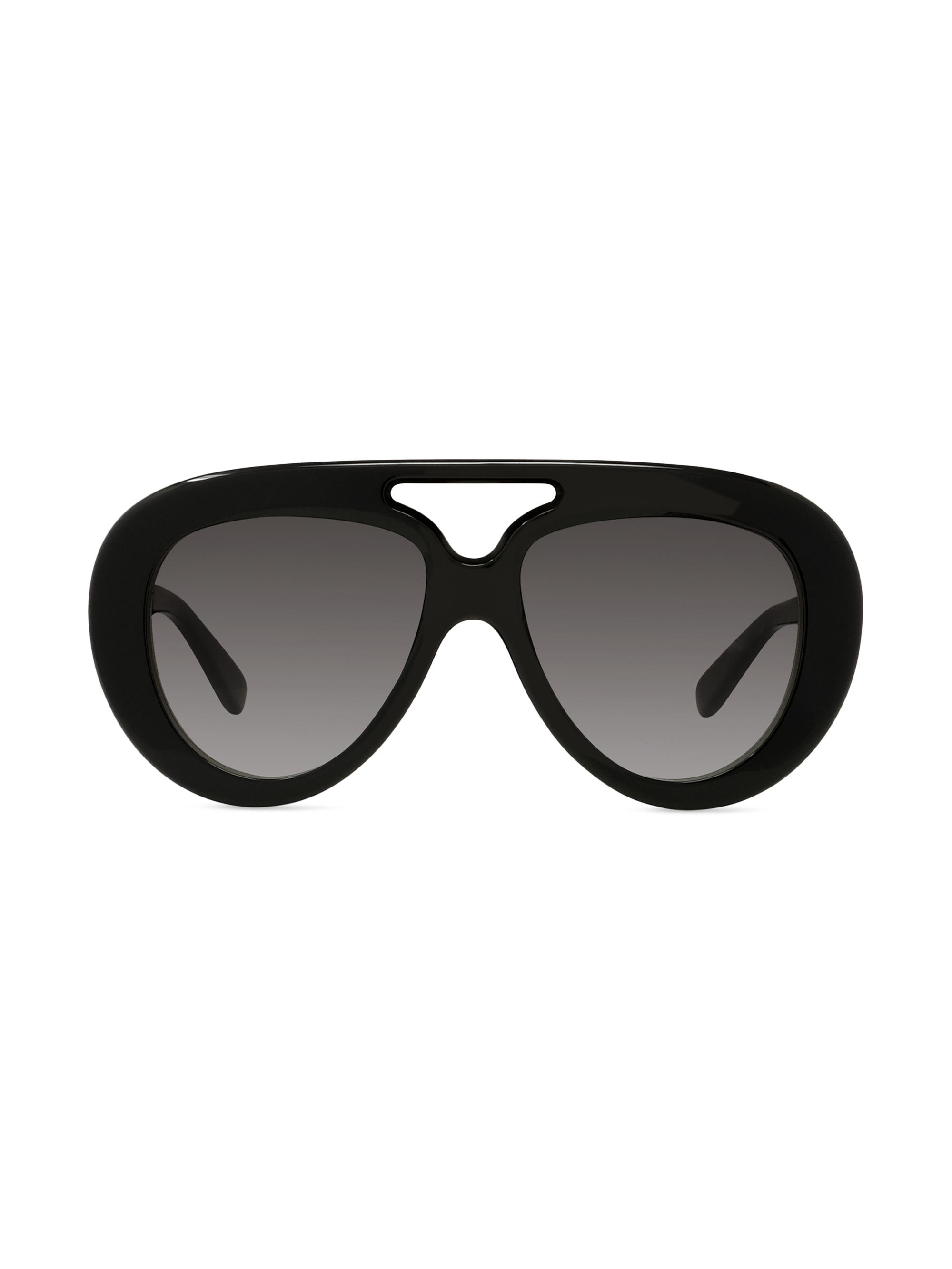 LOEWE Curvy 55MM Pilot Sunglasses | Saks Fifth Avenue