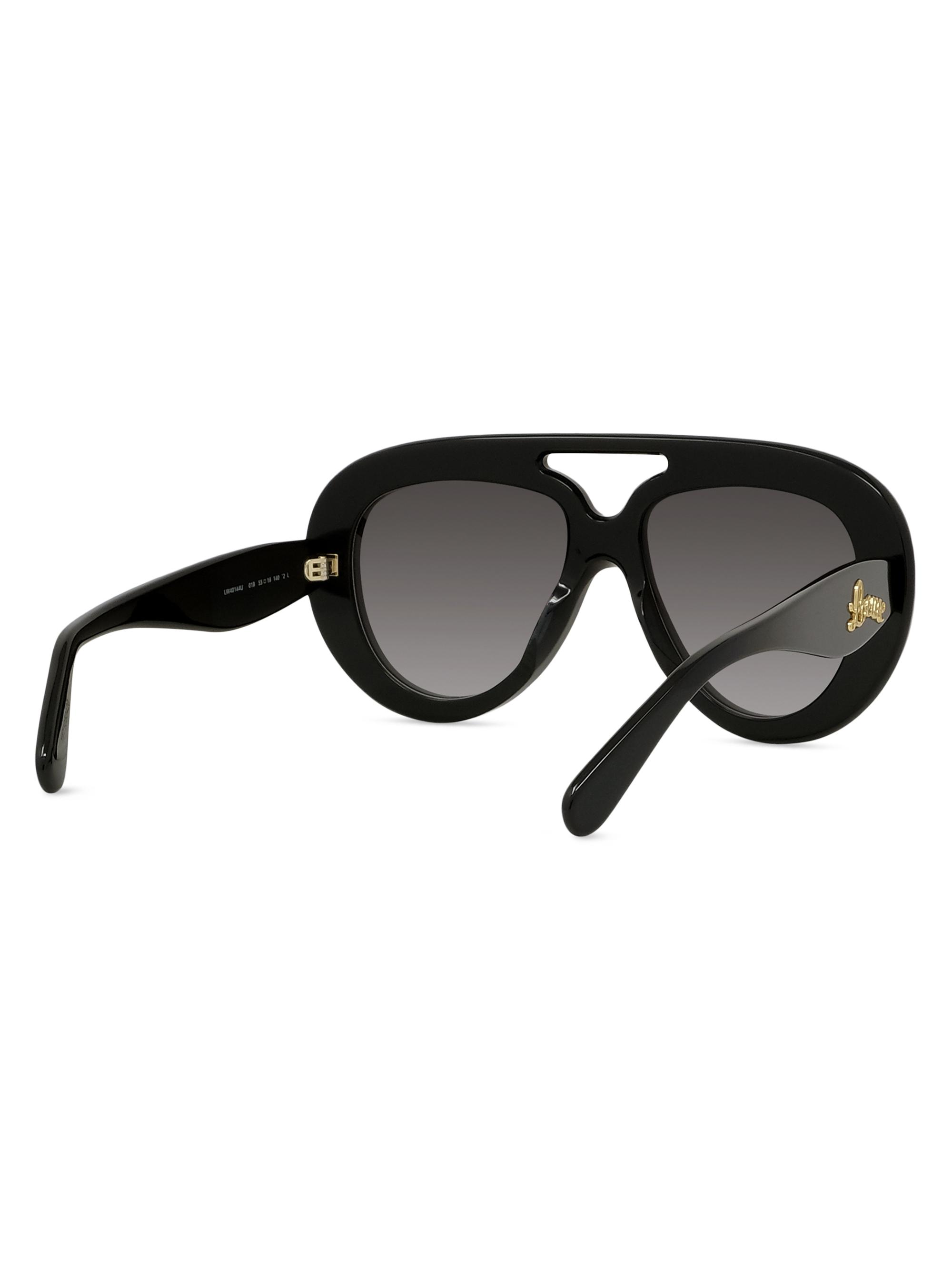 LOEWE Curvy 55MM Pilot Sunglasses | Saks Fifth Avenue
