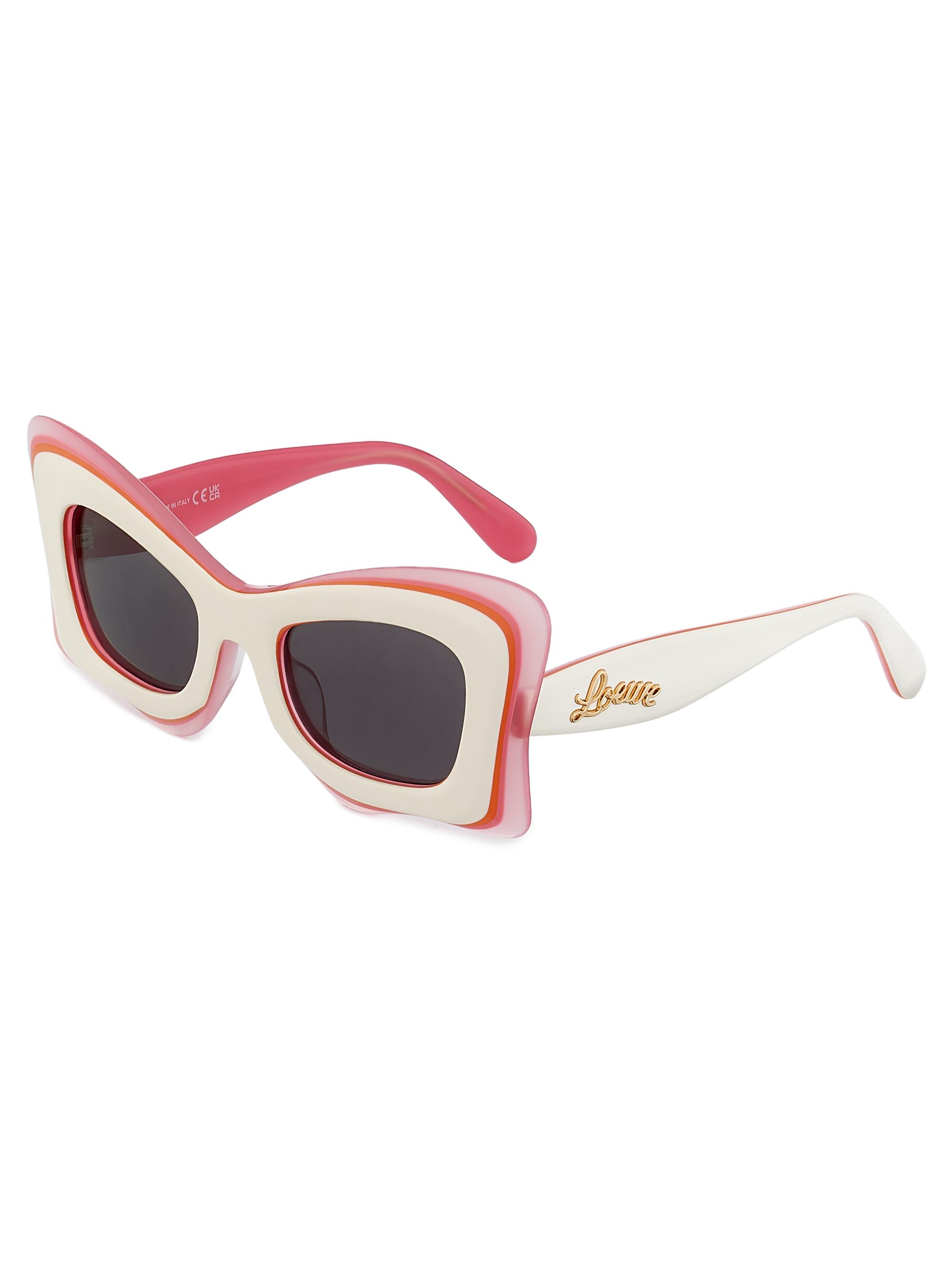 LOEWE x Paula's Ibiza 50MM Butterfly Sunglasses - Pink Multi Dark Grey