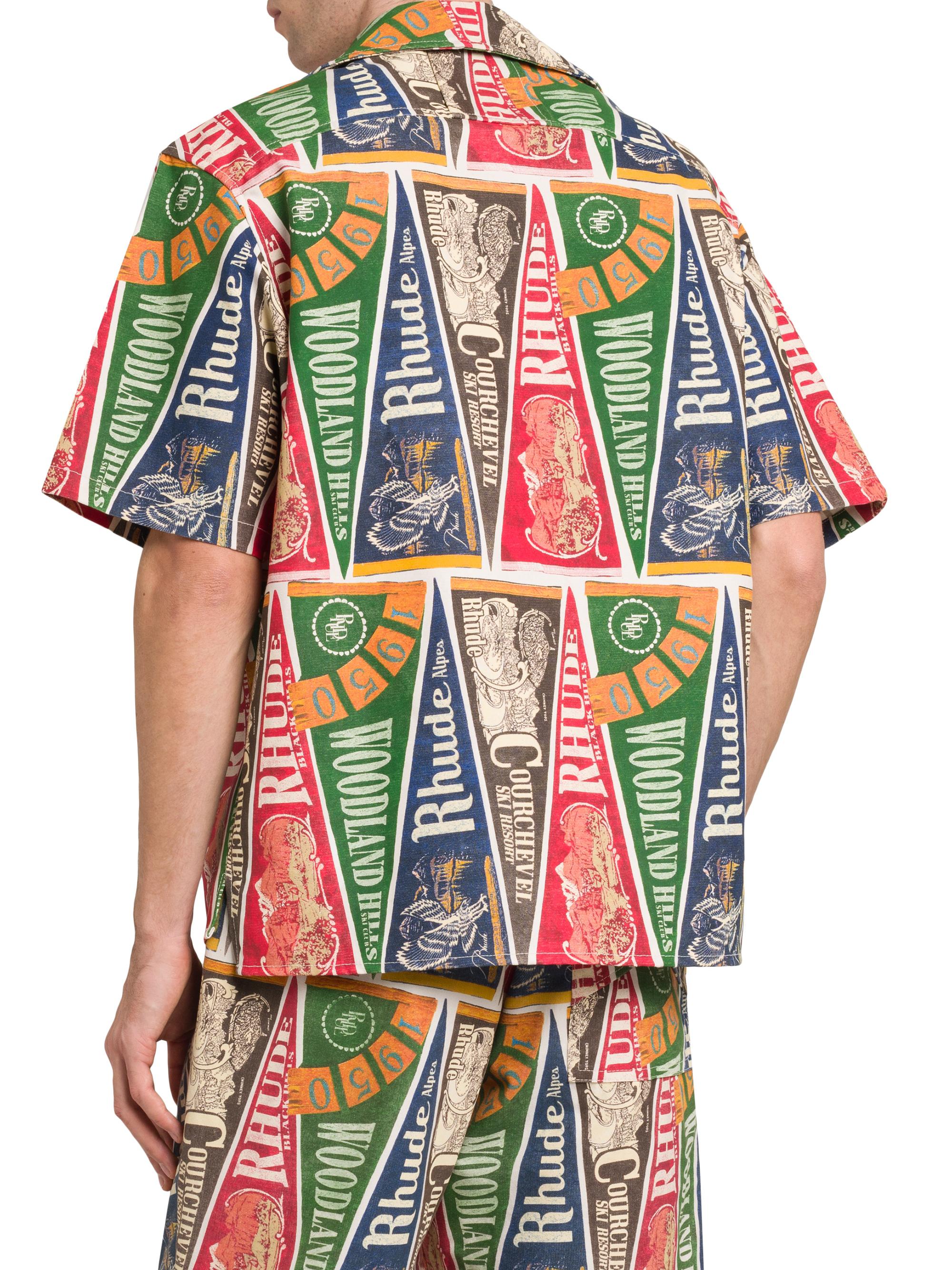 Rhude Collegiate Flag Short-Sleeve Shirt | Saks Fifth Avenue