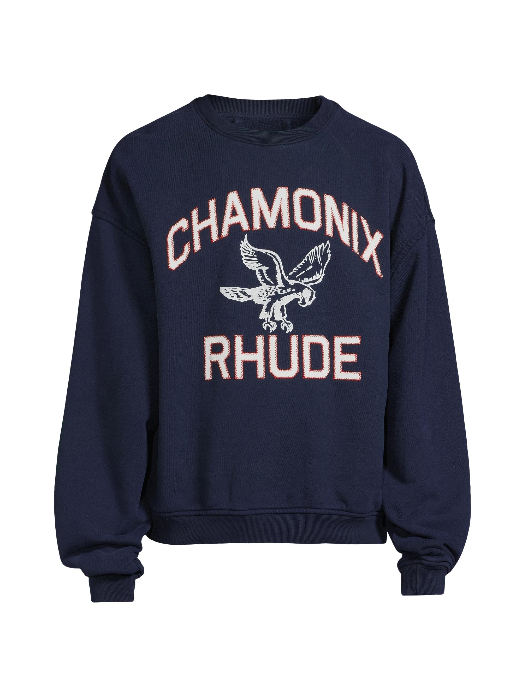 Rhude Men's Chamonix Cotton Crewneck Sweater - Navy