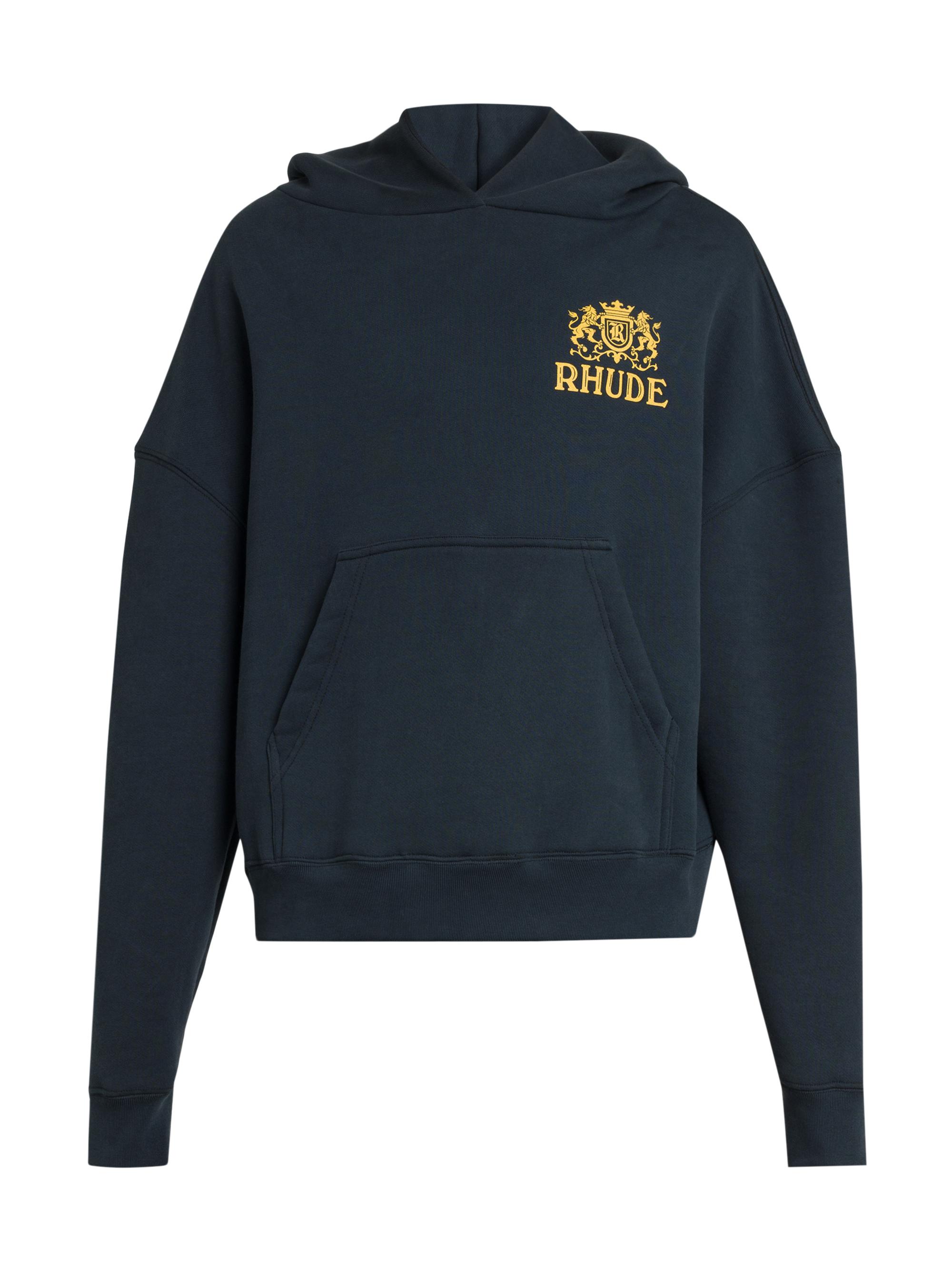 Rhude Men's Logo Cresta Hoodie - Vintage Black