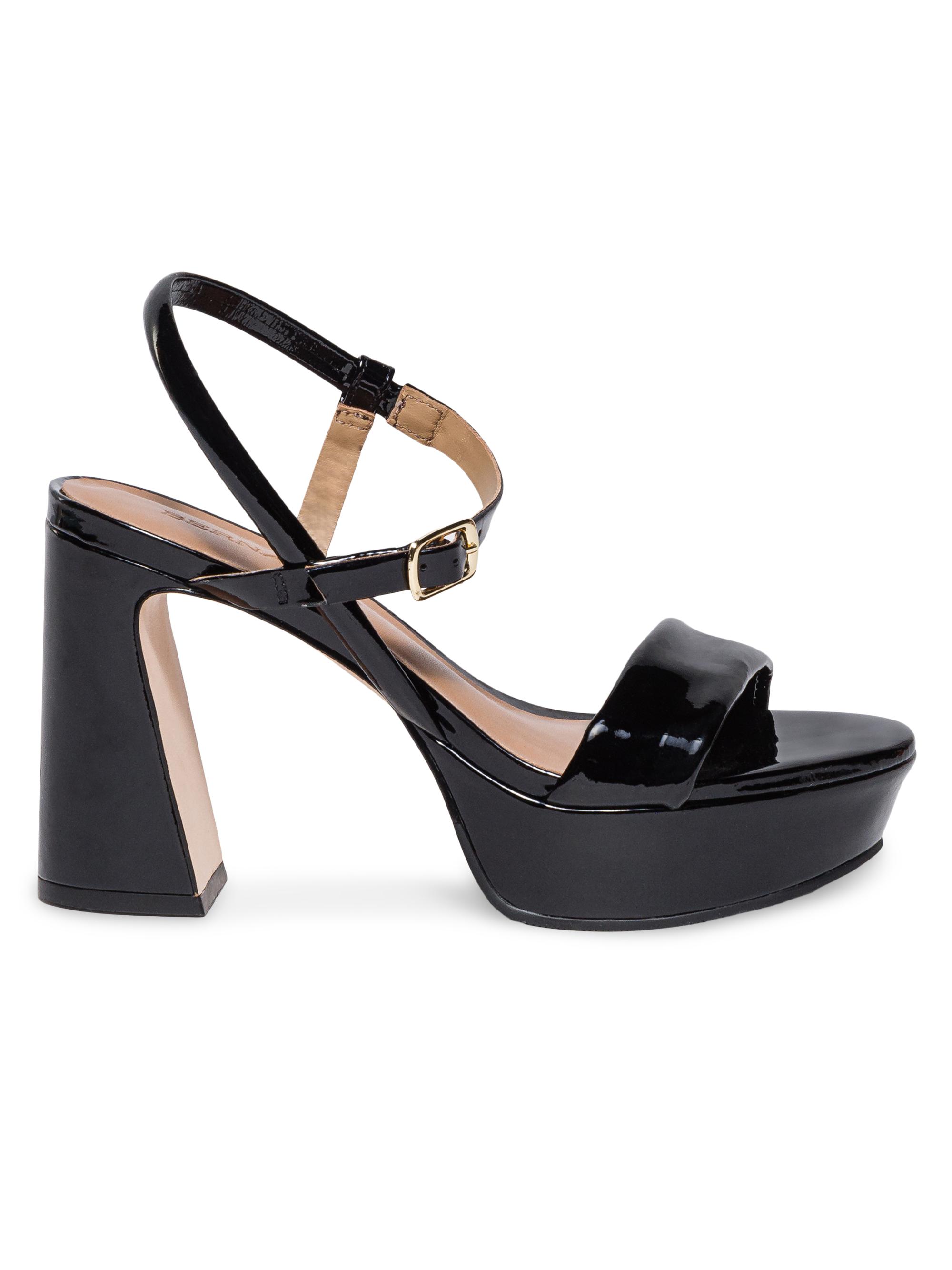 Bernardo Women's Ventura Patent Leather Platform Sandals - Black