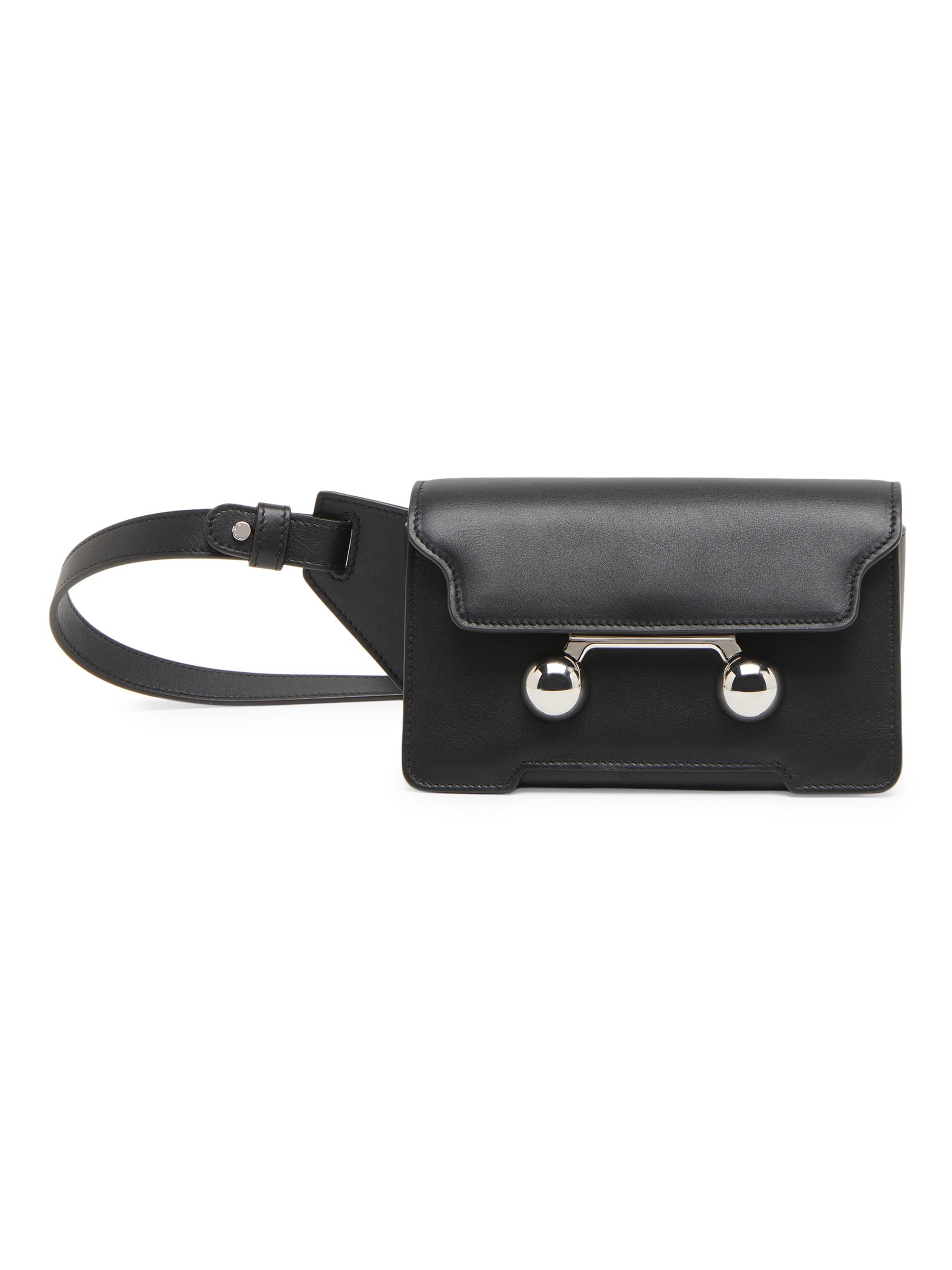 Marni Men's Trunkaroo Leather Crossbody Bag - Black