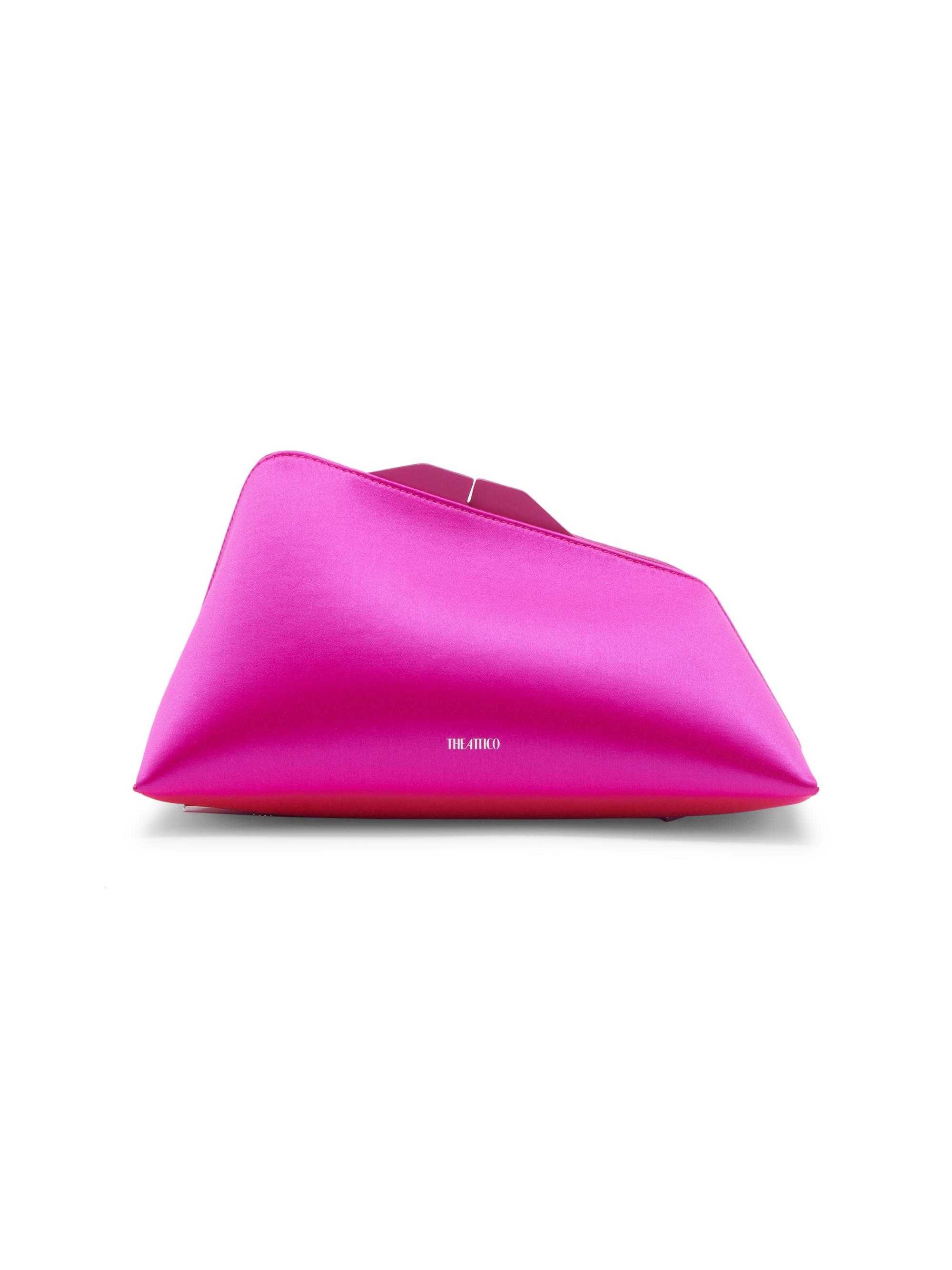 The Attico Women's 8.30PM Silk-Blend Asymmetric Clutch - Pink