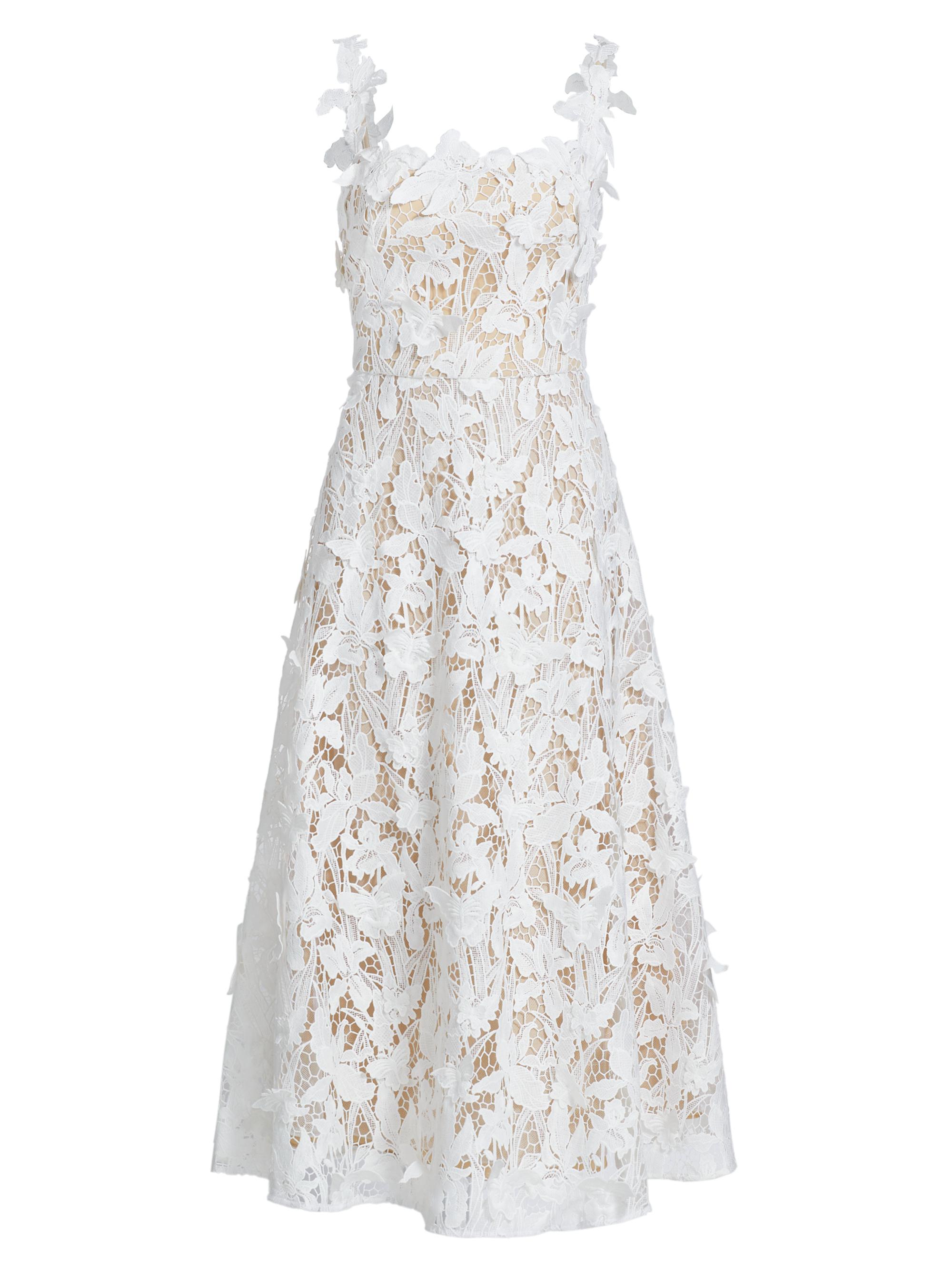 Marchesa Notte Guipure Lace A-Line Dress | Saks Fifth Avenue