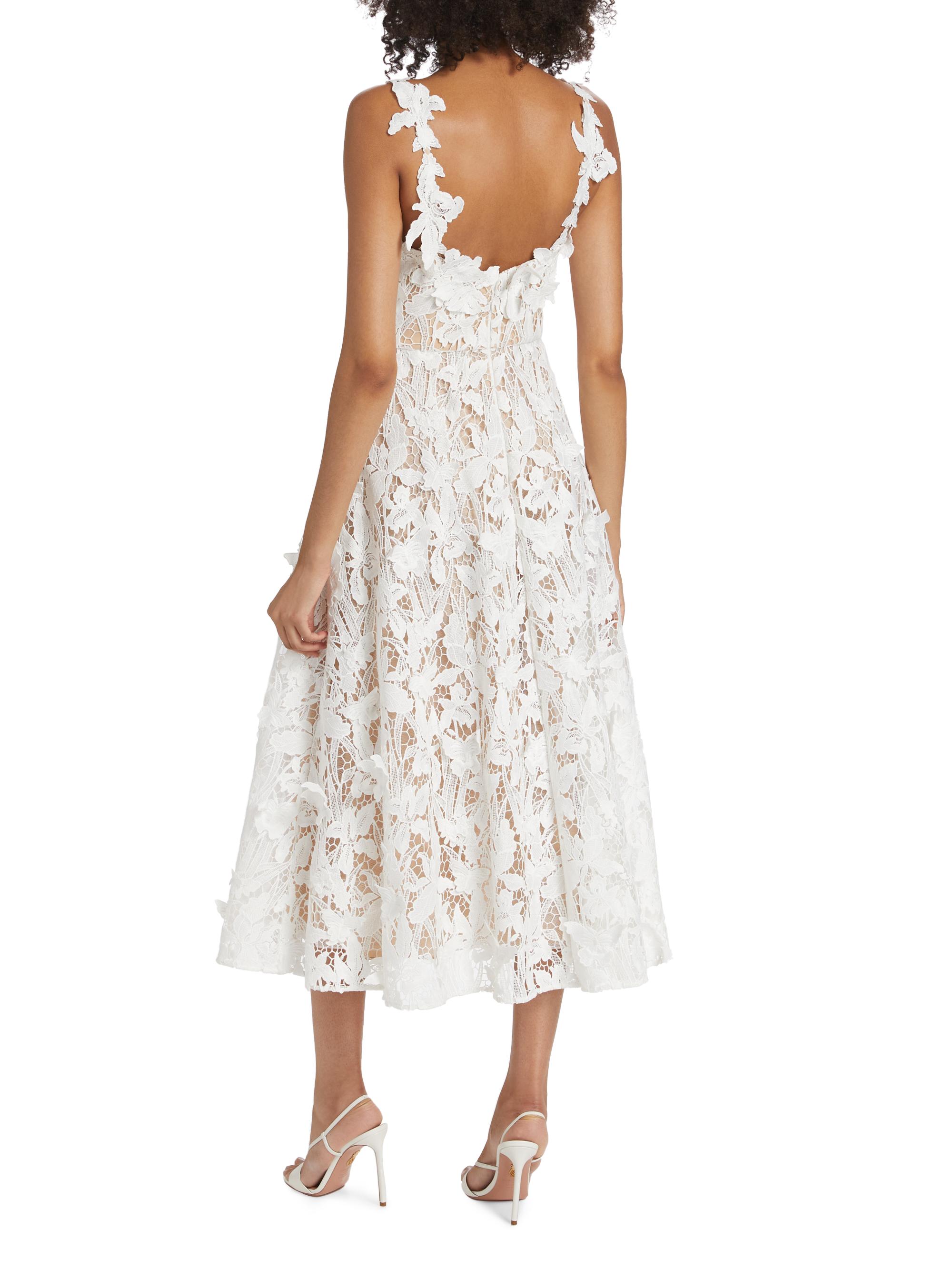 Marchesa Notte Guipure Lace A-Line Dress | Saks Fifth Avenue