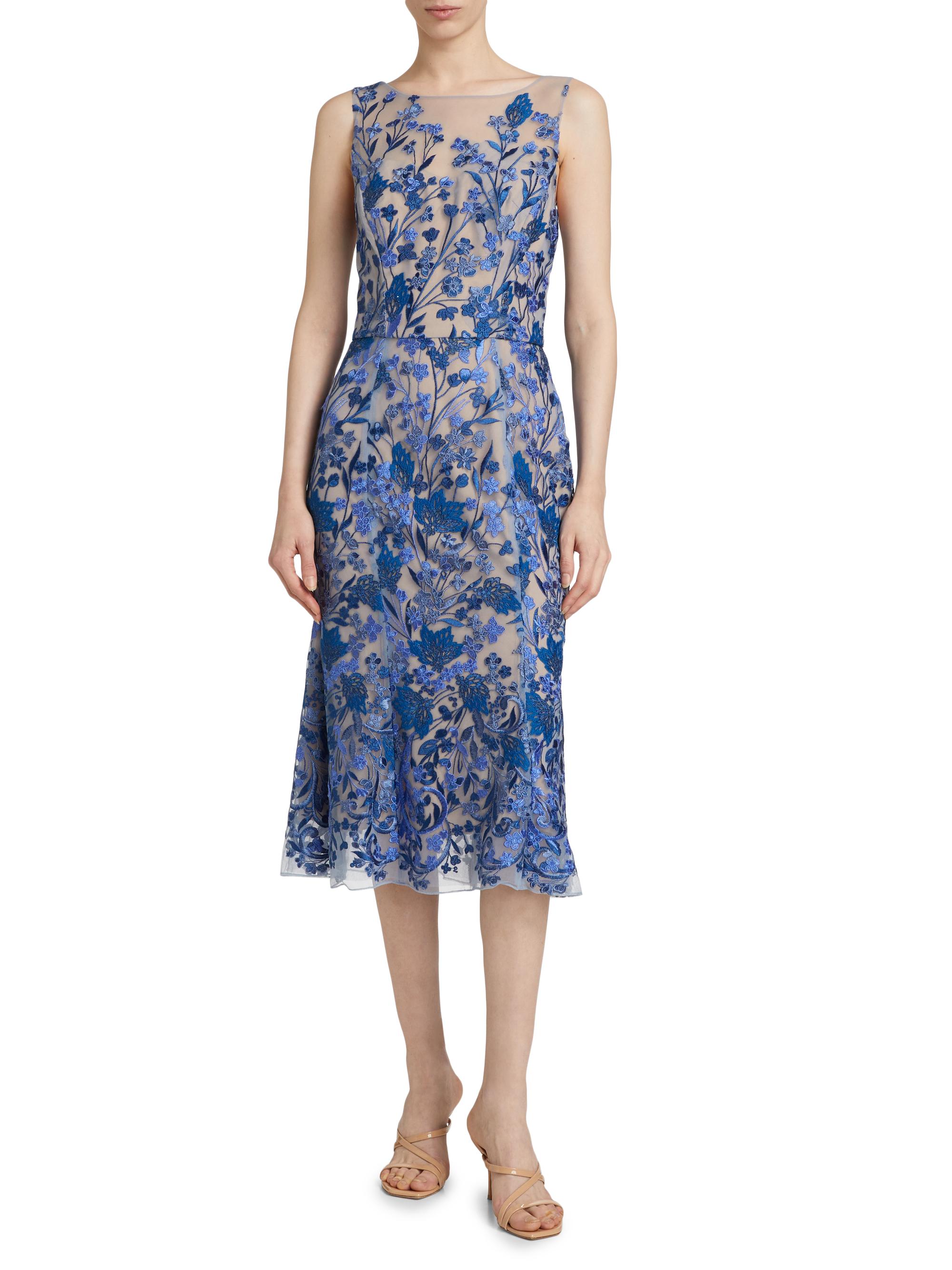 marchesa notte embroidered tulle cocktail dress Illusion Murals Long Sleeve Corset Embellished Cocktail Maxi Dress