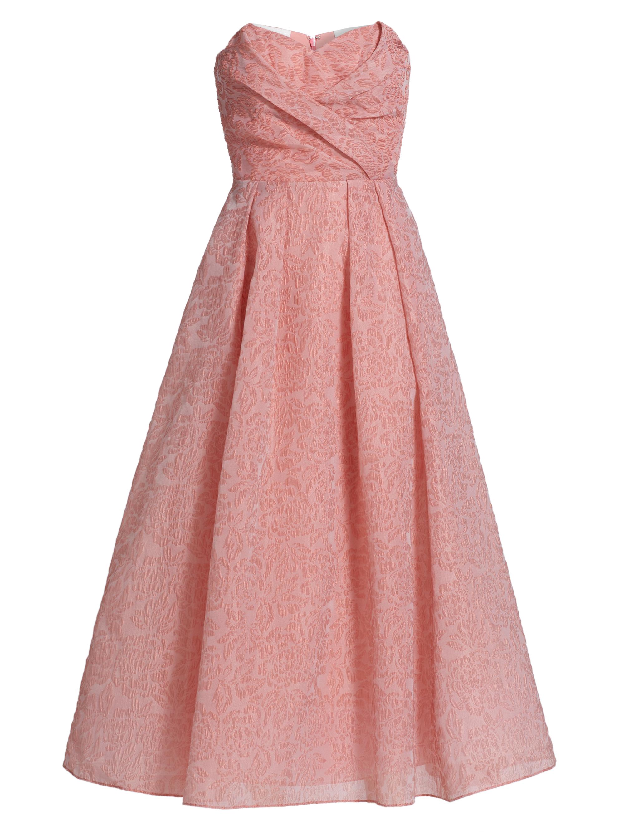 Marchesa Notte Women's Strapless Cloqué Dress - Pink