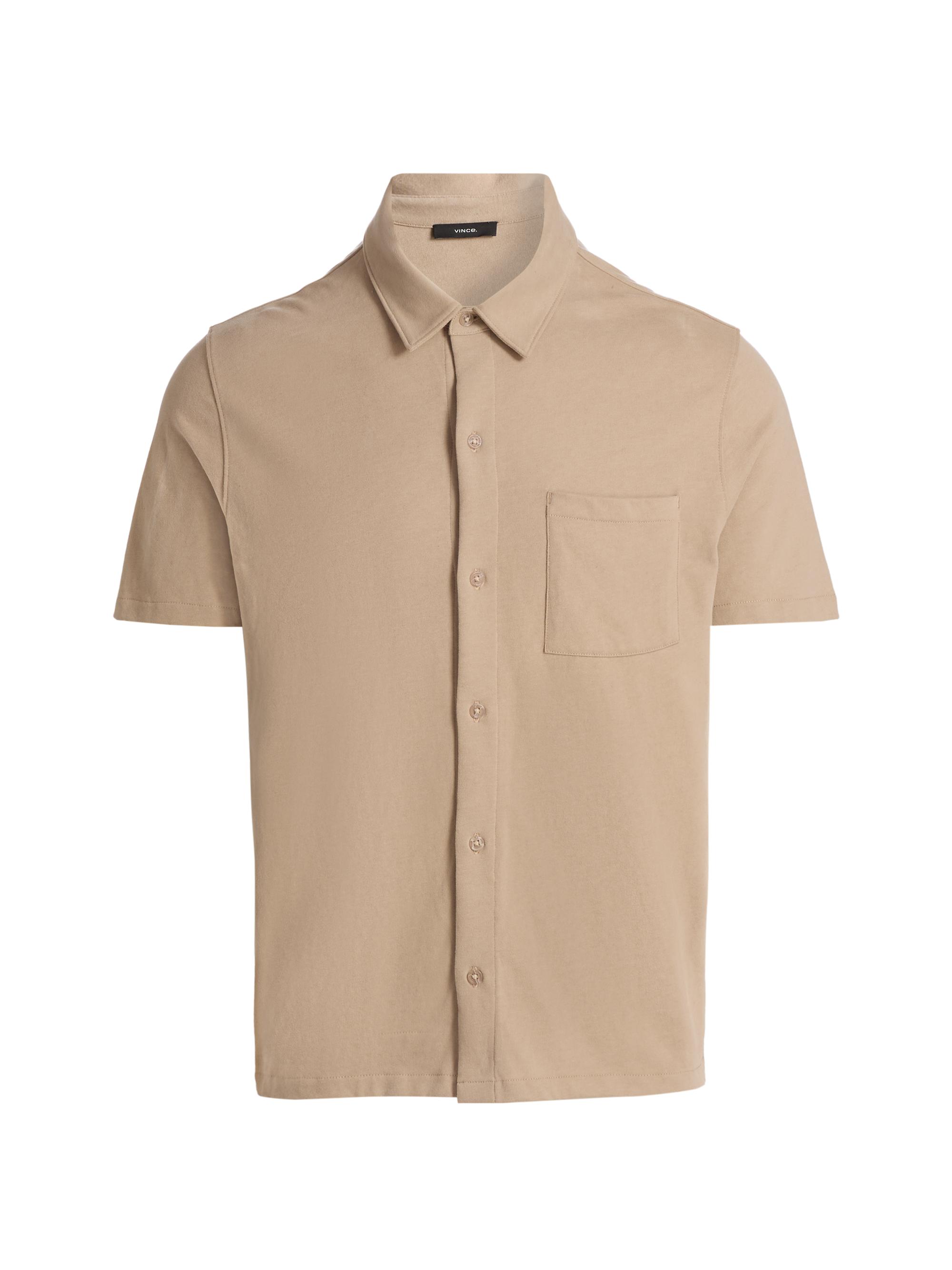 Vince Men's Cotton Button-Front Shirt - Pecan