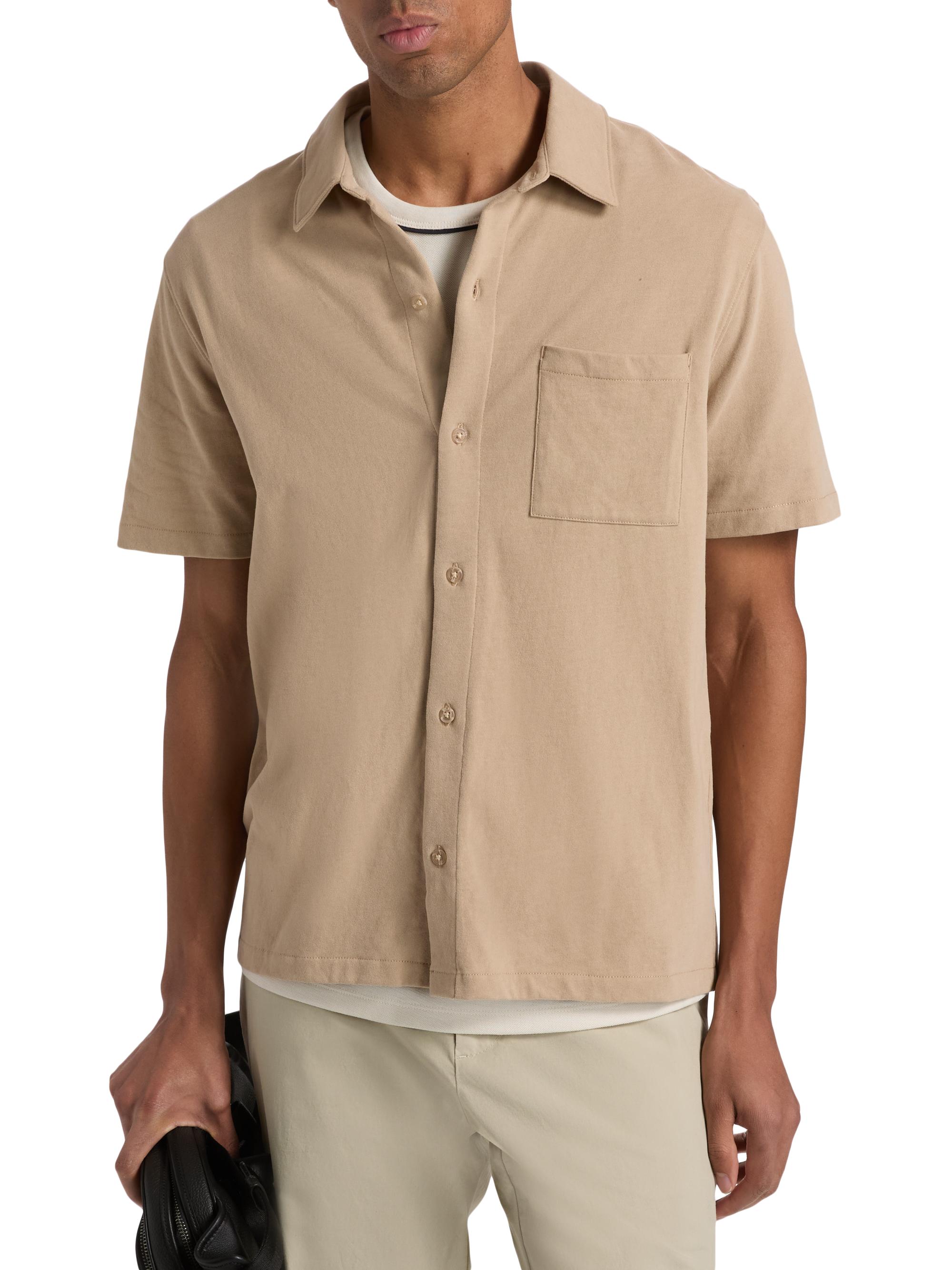 Vince Men's Cotton Button-Front Shirt - Pecan | Thumbnail 3