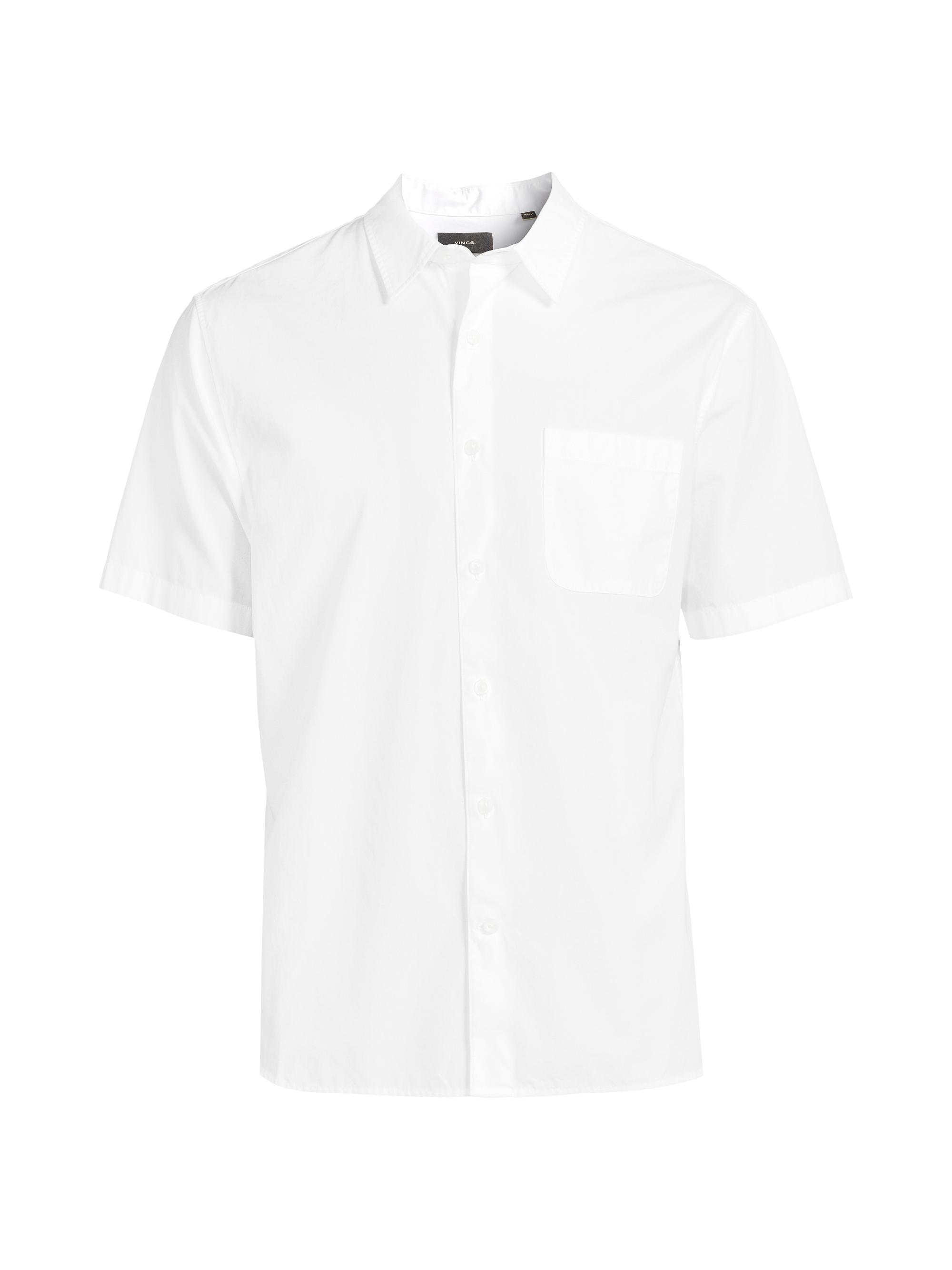 Vince Men's Cotton Poplin Button-Front Shirt - Washed Optic White