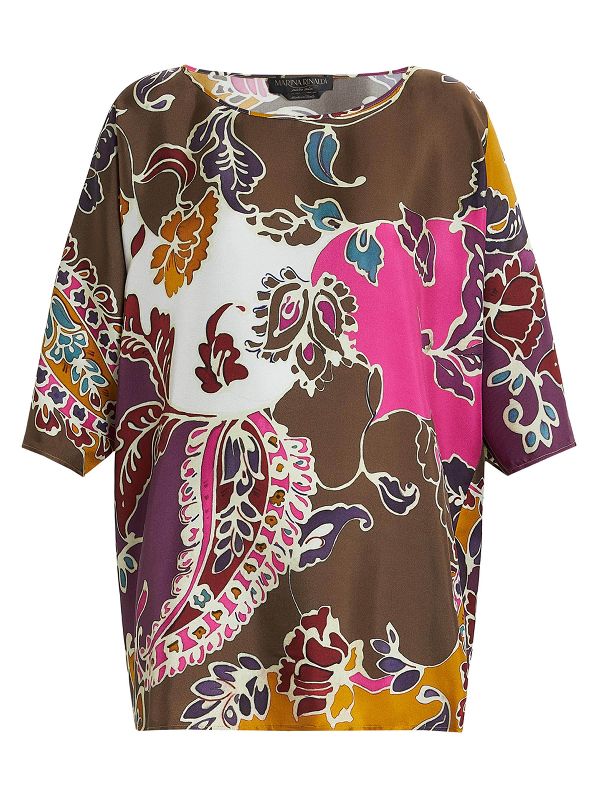 Marina Rinaldi Women's Plus Ragusa Silk Twill Tunic - Gold