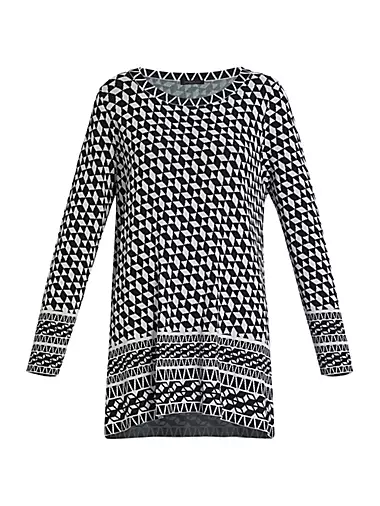 Plus Rostok Jacquard Tunic Sweater