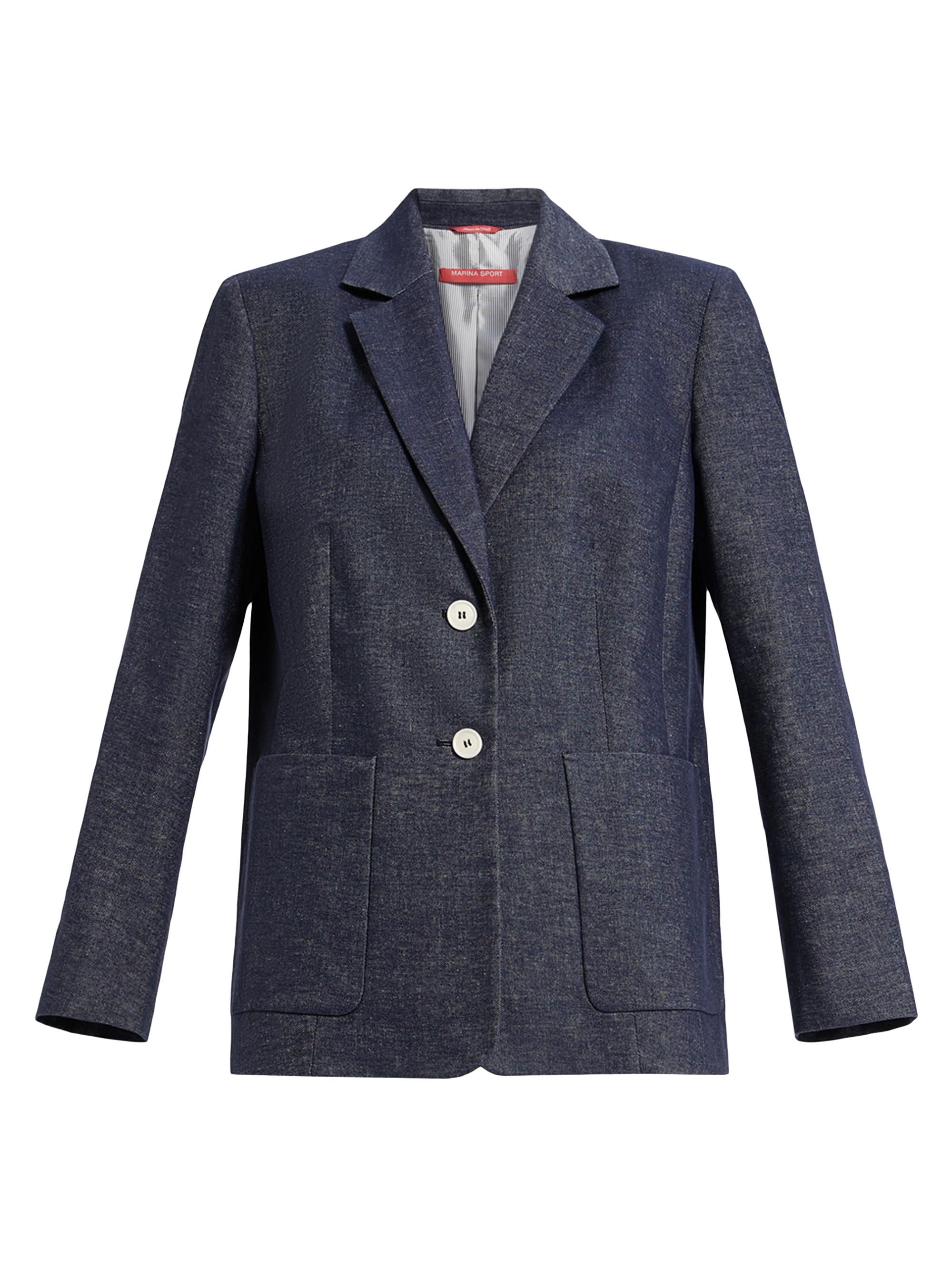 Marina Rinaldi Women's Agenzia Cotton-Blend Blazer - Ultramarine