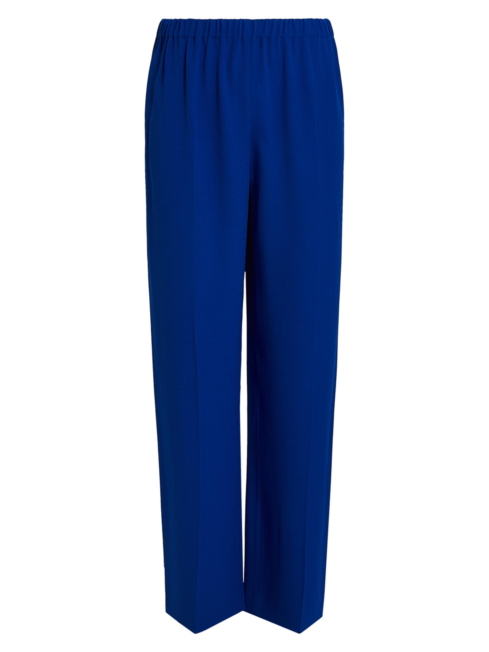 Marina Rinaldi Women's Plus Agile Crêpê Envers Satin Trousers - Cornflower Blue
