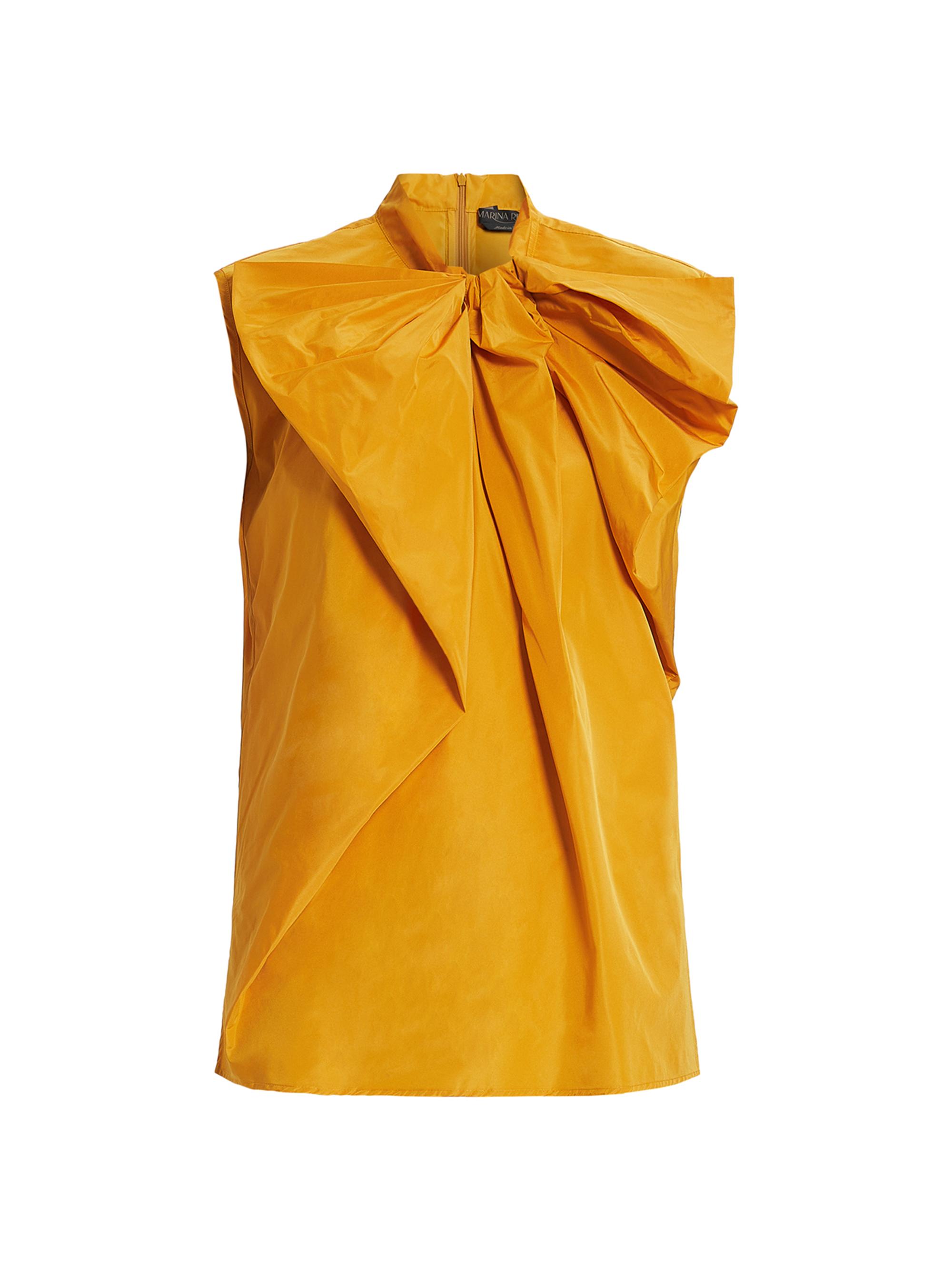 Marina Rinaldi Women's Plus Finish Taffeta Top - Gold